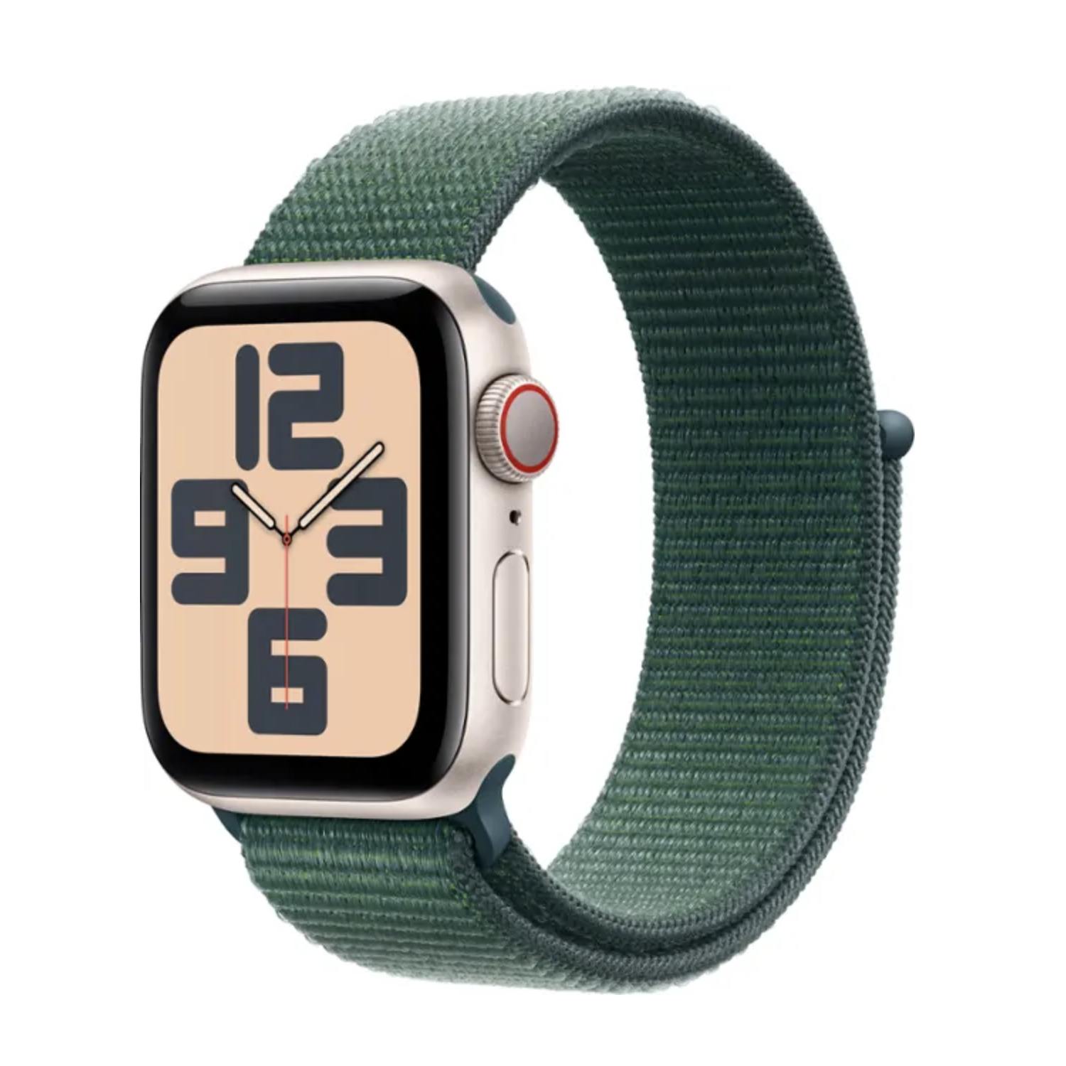 Apple Watch SE 40mm Starlight Aluminum Case with Lake Green Sport Loop - BRAND NEW