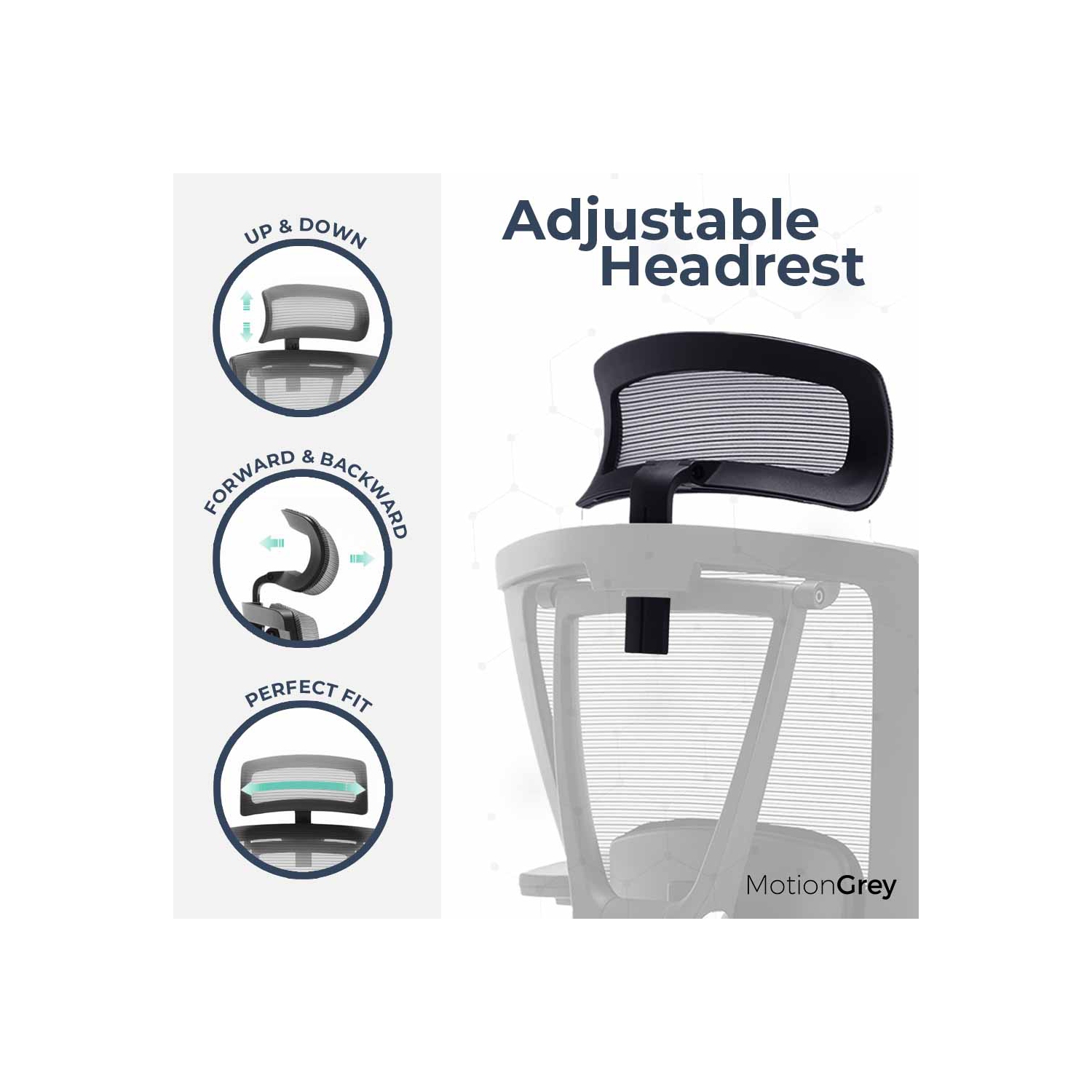 MotionGrey CloudMesh Ergonomic Office Chair-Comfy High Mesh Back Support with Adjustable Armrests-Black Desk Computer Chairs Perfect for Home Gaming