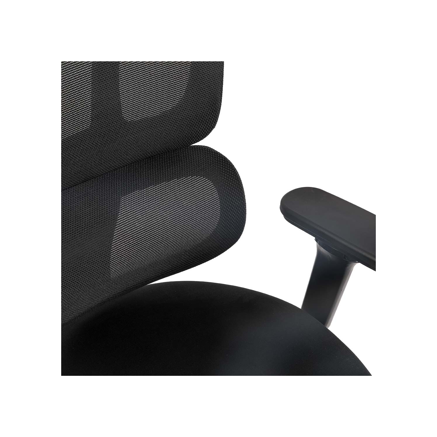 MotionGrey - Mellow Ergonomic Office Chair-Comfy High Mesh Back Support with Adjustable Armrests-Black Desk Computer Chairs Perfect for Home Gaming