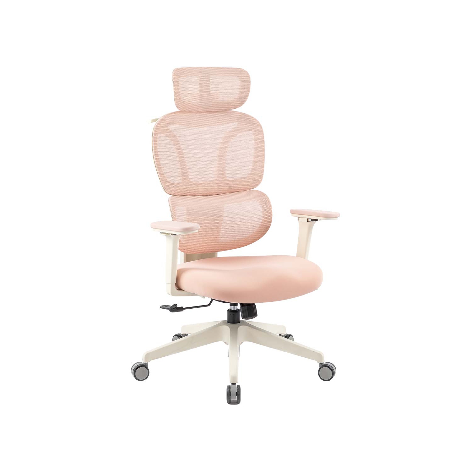 MotionGrey - Mellow Ergonomic Office Chair-Comfy High Mesh Back Support with Adjustable Armrests - Pink Desk Computer Chairs Perfect for Home Gaming