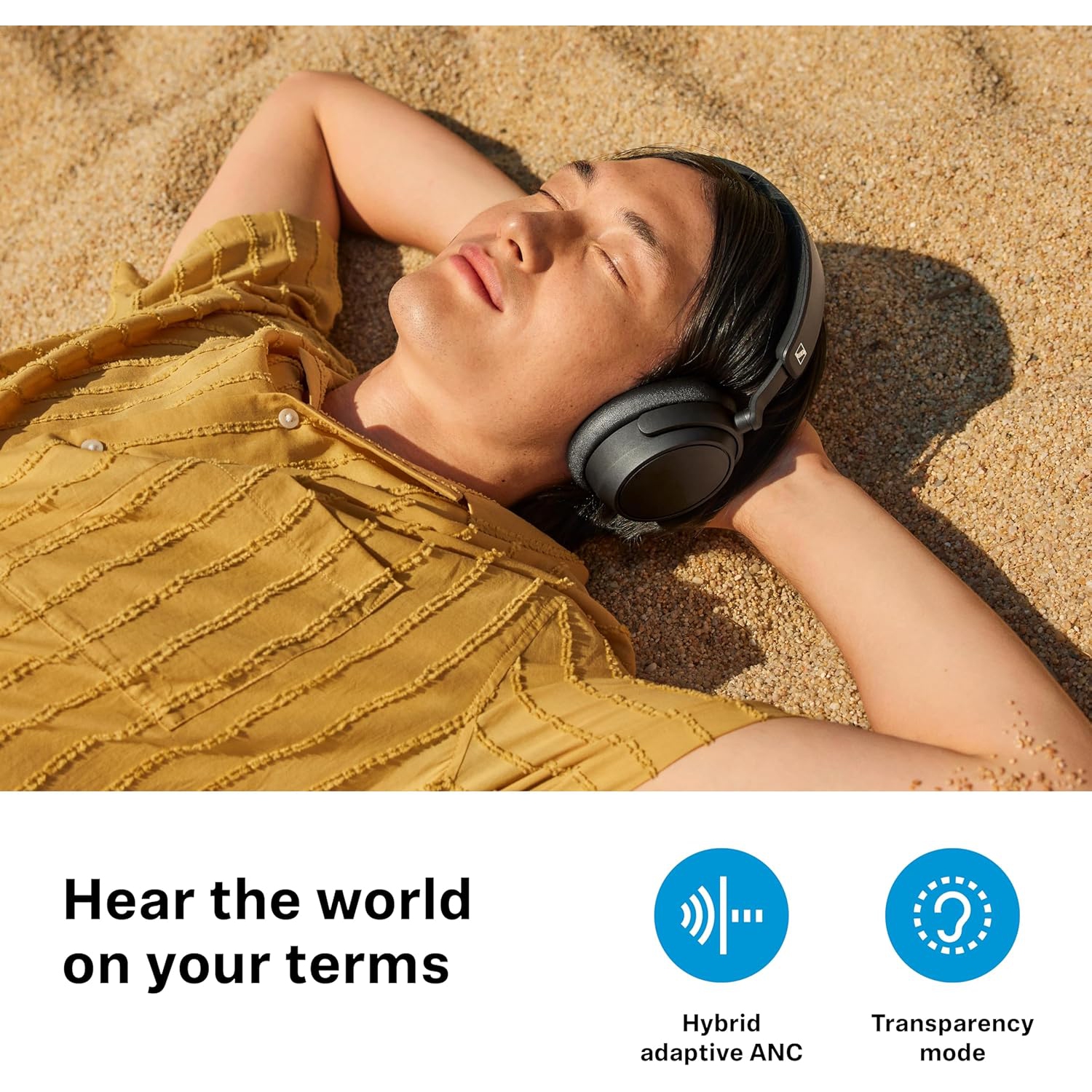 Sennheiser ACCENTUM Plus Wireless Bluetooth Headphones - Quick-Charge Feature, 50-Hr Battery Playtime, Adaptive Hybrid ANC, Sound Personalization,