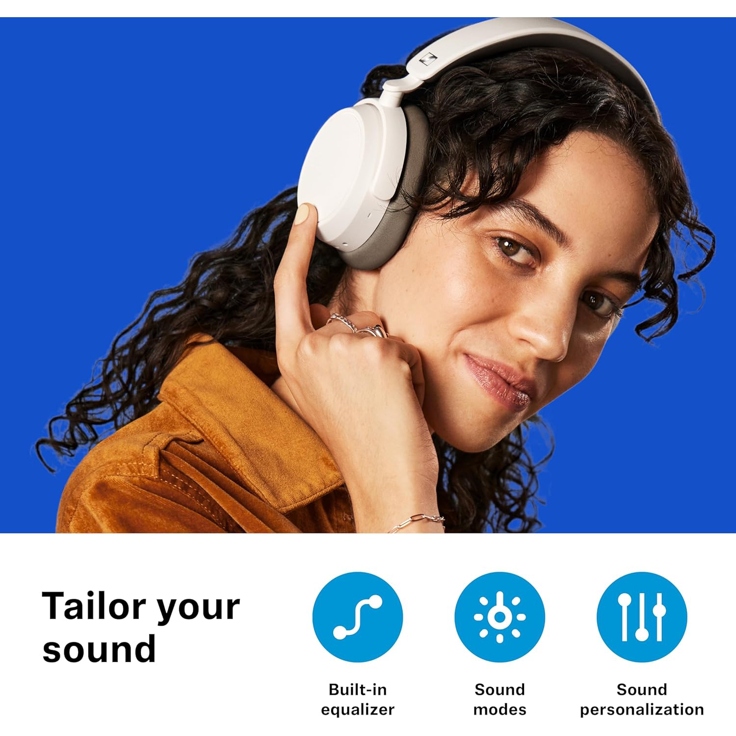 Sennheiser ACCENTUM Plus Wireless Bluetooth Headphones - Quick-Charge Feature, 50-Hr Battery Playtime, Adaptive Hybrid ANC, Sound Personalization,