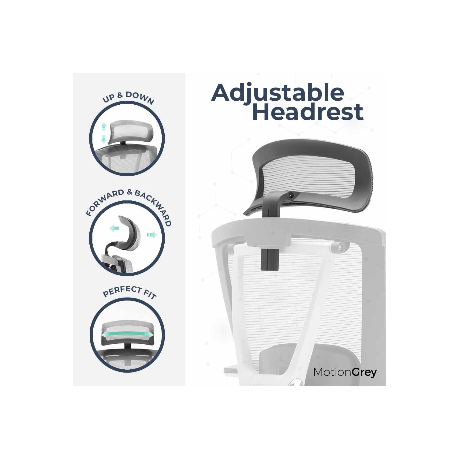 MotionGrey CloudMesh Ergonomic Office Chair-Comfy High Mesh Back Support with Adjustable Armrests -White Desk Computer Chairs Perfect for Home Gaming