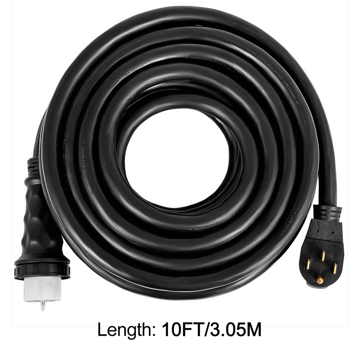 VEVOR 10Ft 50A Generator Extension Cord, STW 6/3 + 8/1 Generator Cord, 125V 250V Generator Power Cord N14-50P & SS2-50R & CS6364 Twist Lock Connectors