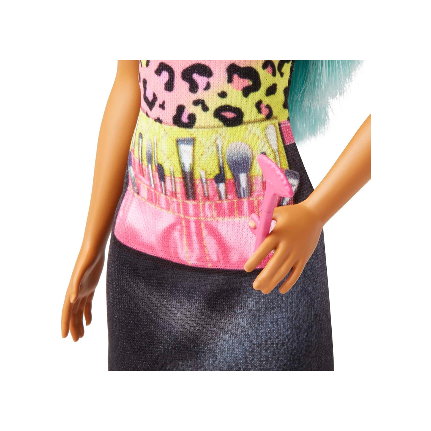 Poupée mode et accessoires Barbie Careers, maquilleuse avec cheveux sarcelle et pièces artistiques incluant une palette et un pinceau