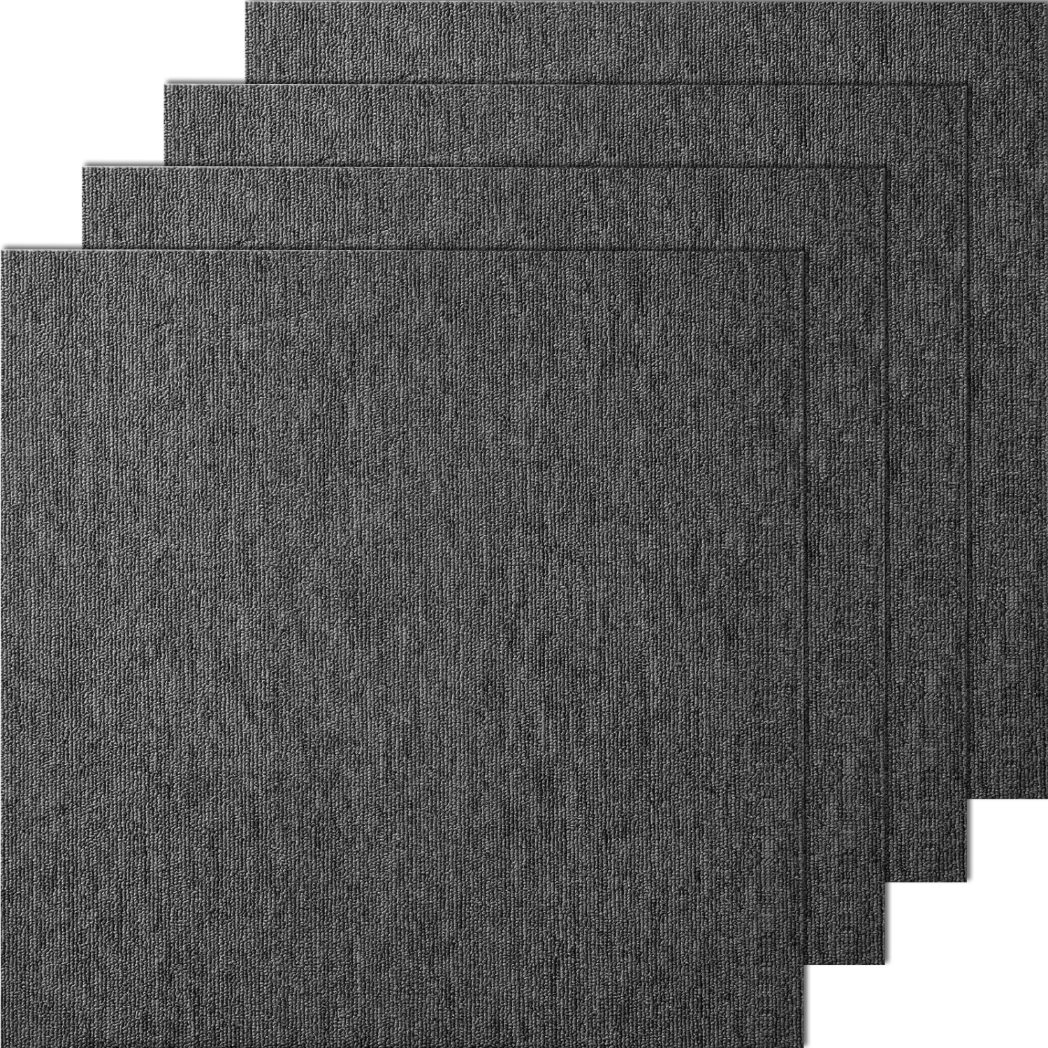 VEVOR 20"x 20" Carpet Tiles Reusable, Carpet Squares With Padding Attached, Soft Padded Carpet Tiles, Easy Install DIY for Bedroom Living Room Indoor