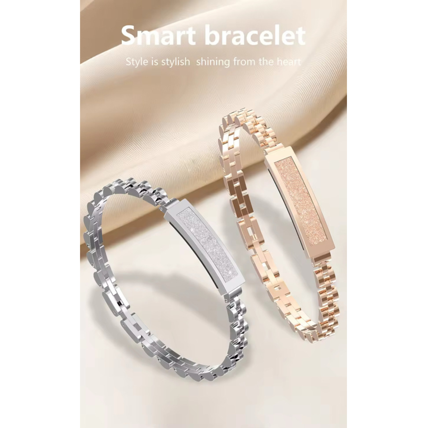 Bracelet intelligent TUTT Moniteur d'activité et de sommeil étanche IP68 Li8 | Contrôle d'application pour femmes