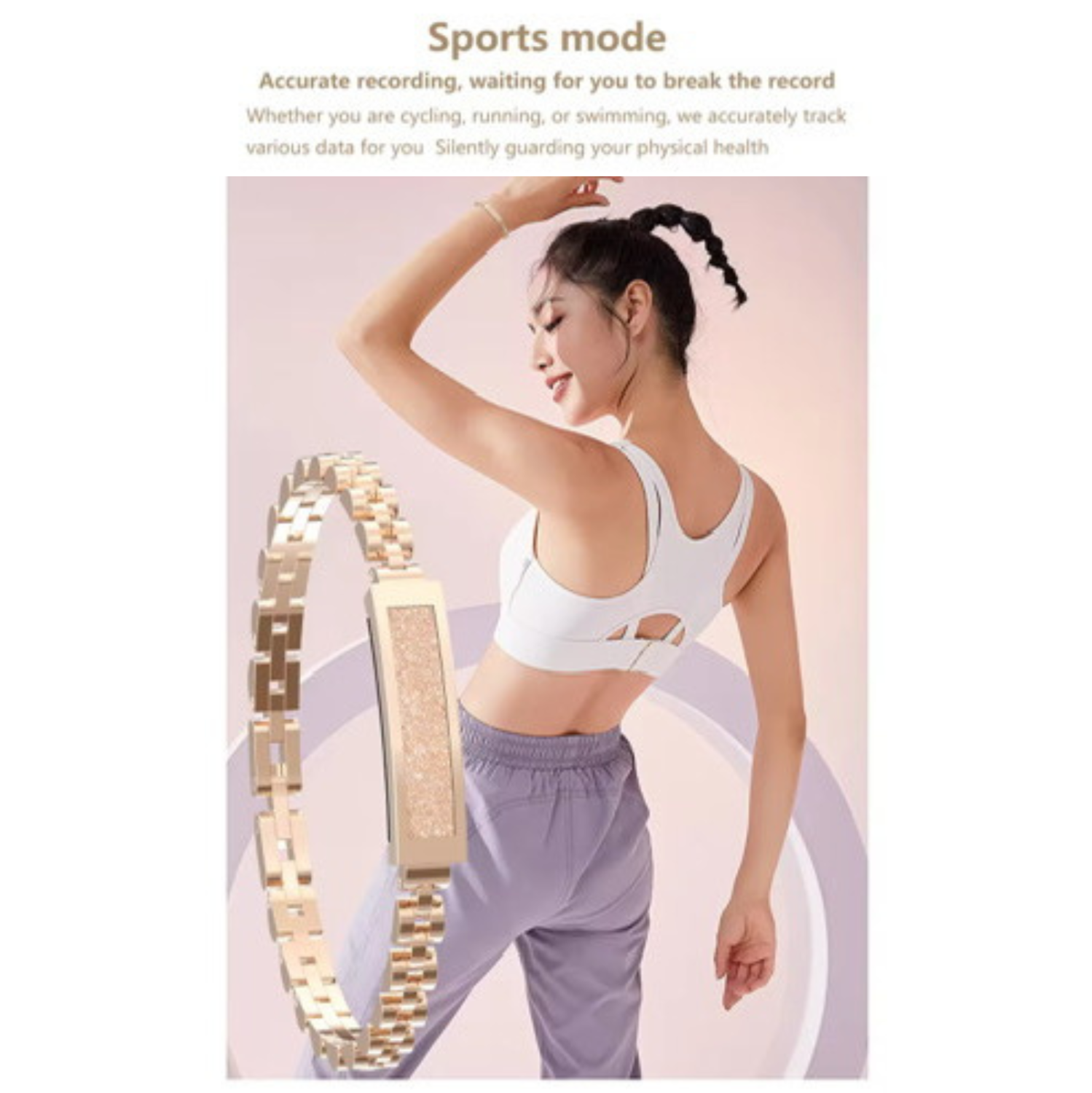 TUTT Smart Bracelet Fitness Sleep Tracker Waterproof IP68 Li8 | App Control for Women