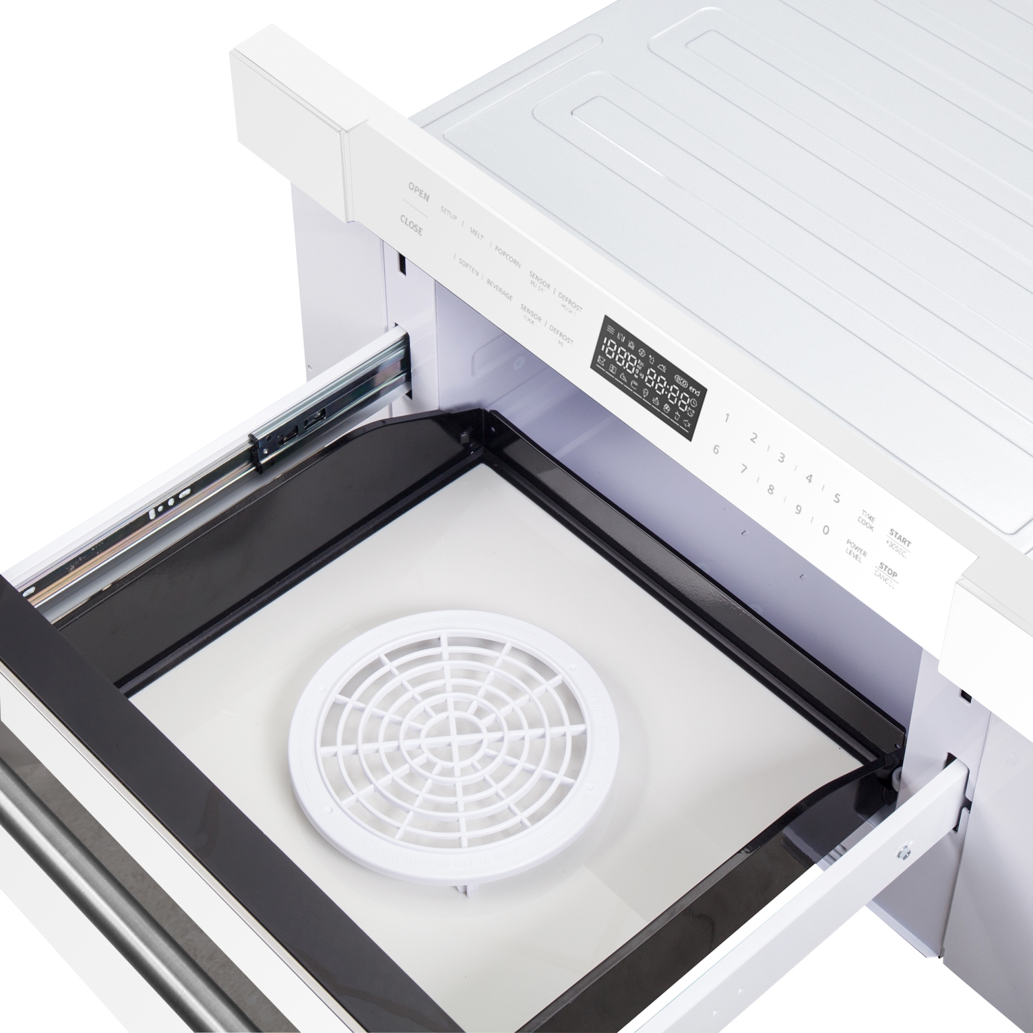 1,2&nbsp;pi³ de tiroir de four à micro-ondes de 30&nbsp;po et 1000 W Capoliveri de Forno, blanc espresso