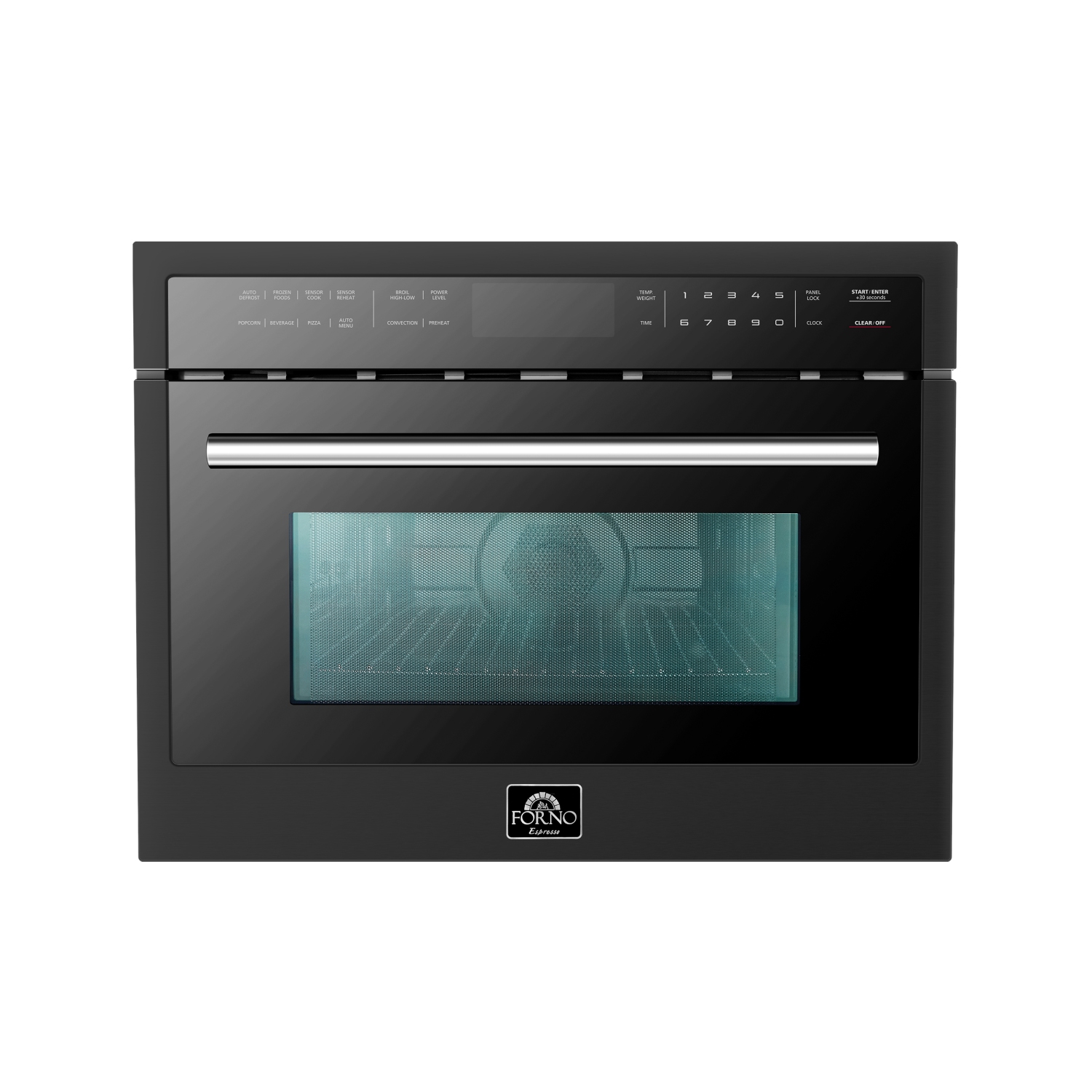 Forno Oliena Espresso Black 24″ 1750 Watt Compact Oven & 1000 Watt Microwave, 1.6 cu. ft