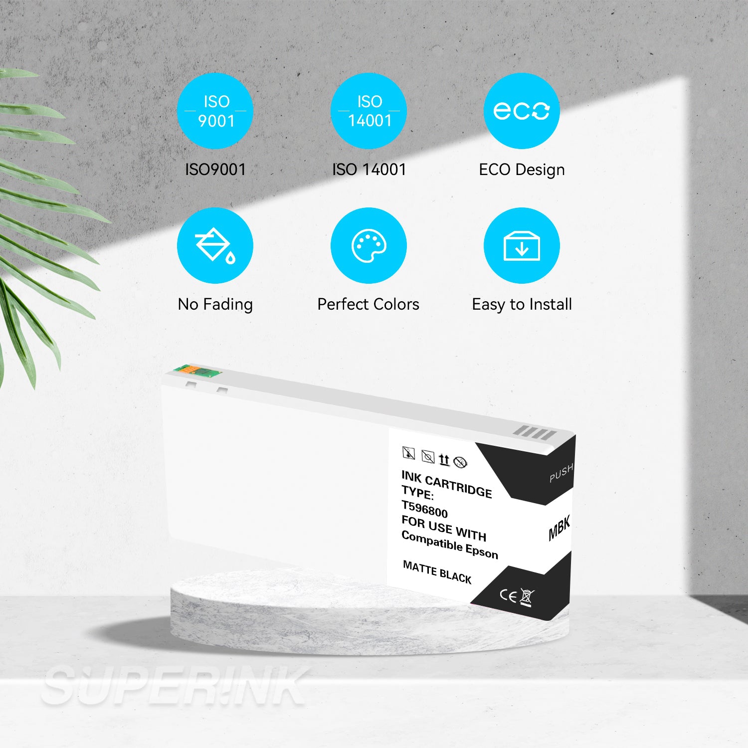 Compatible Epson T596800 700ML Matte Black Ink Cartridge By Superink