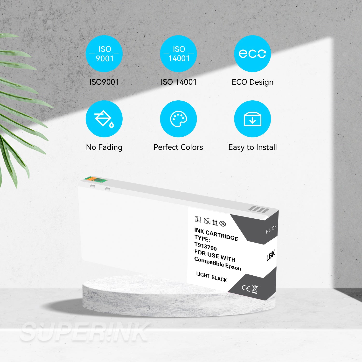 Compatible Epson T913700 Light Black Ink Cartridge By Superink