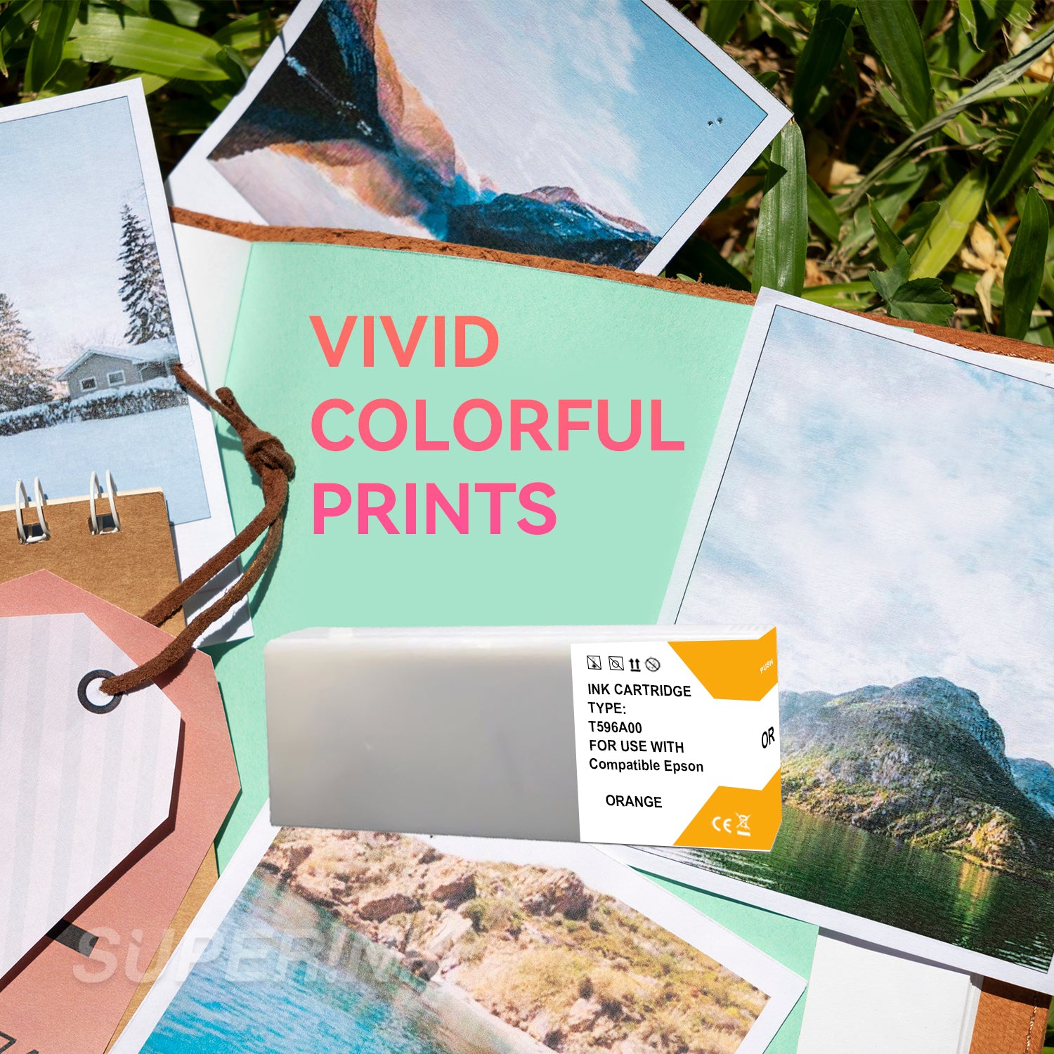 Compatible Epson T596A00 700ML Orange Ink Cartridge By Superink