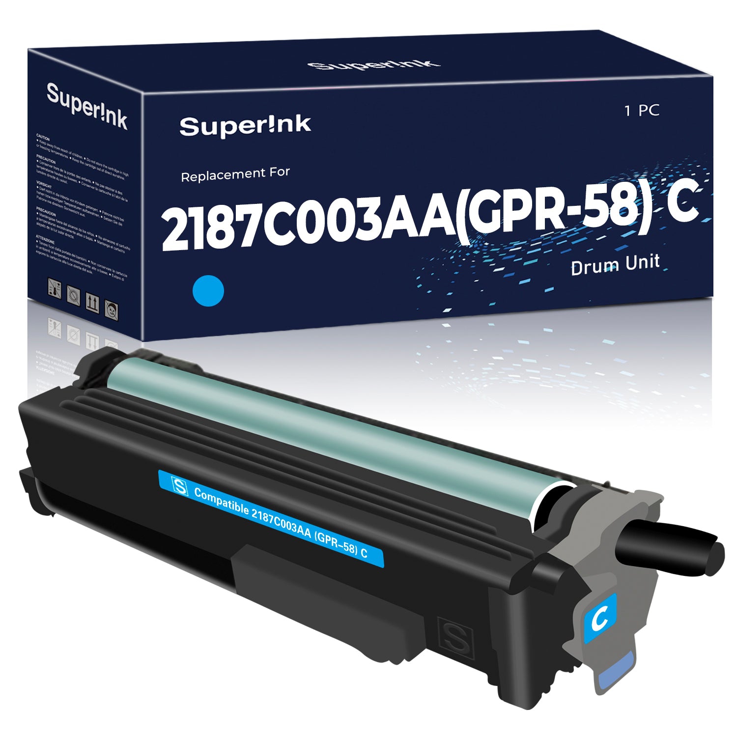 Compatible Canon 2187C003AA Cyan Drum Unit By Superink