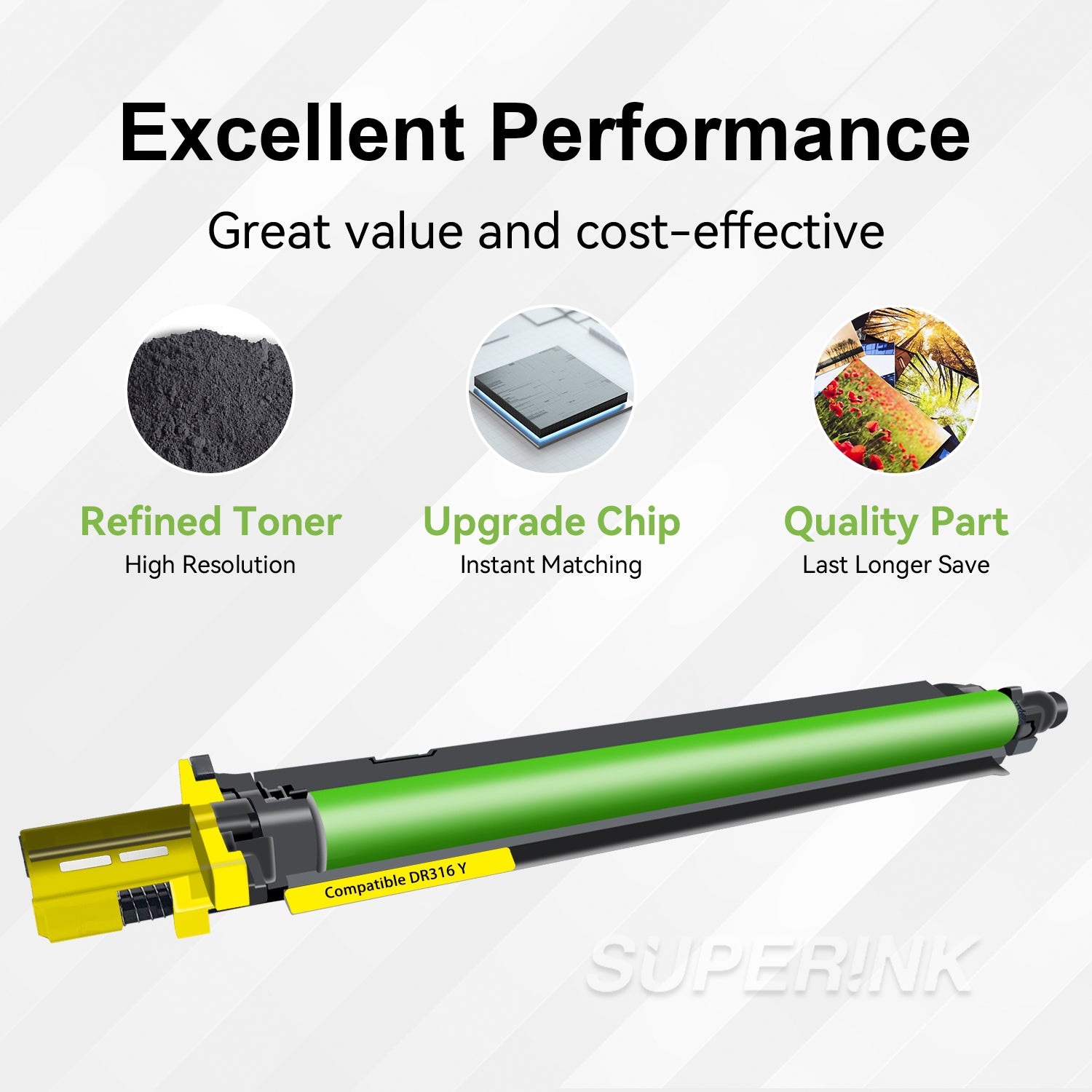 Compatible Konica Minolta AAV70TD DR-316C Yellow Drum Unit By Superink