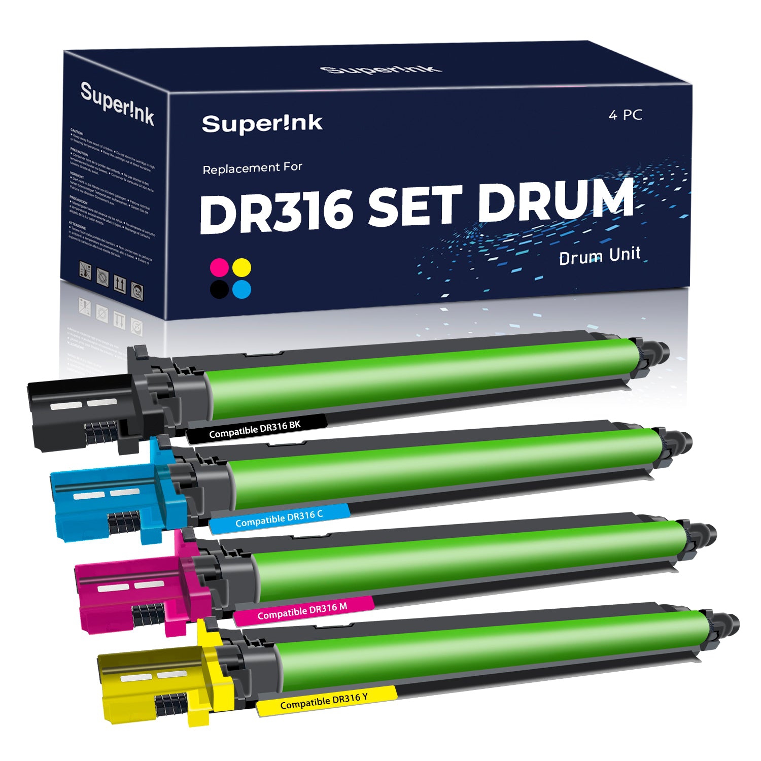 Compatible Konica Minolta DR-316K DR-316C Drum Combo By Superink