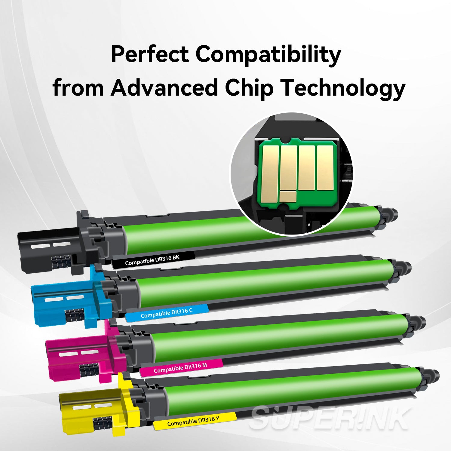 Compatible Konica Minolta DR-316K DR-316C Drum Combo By Superink