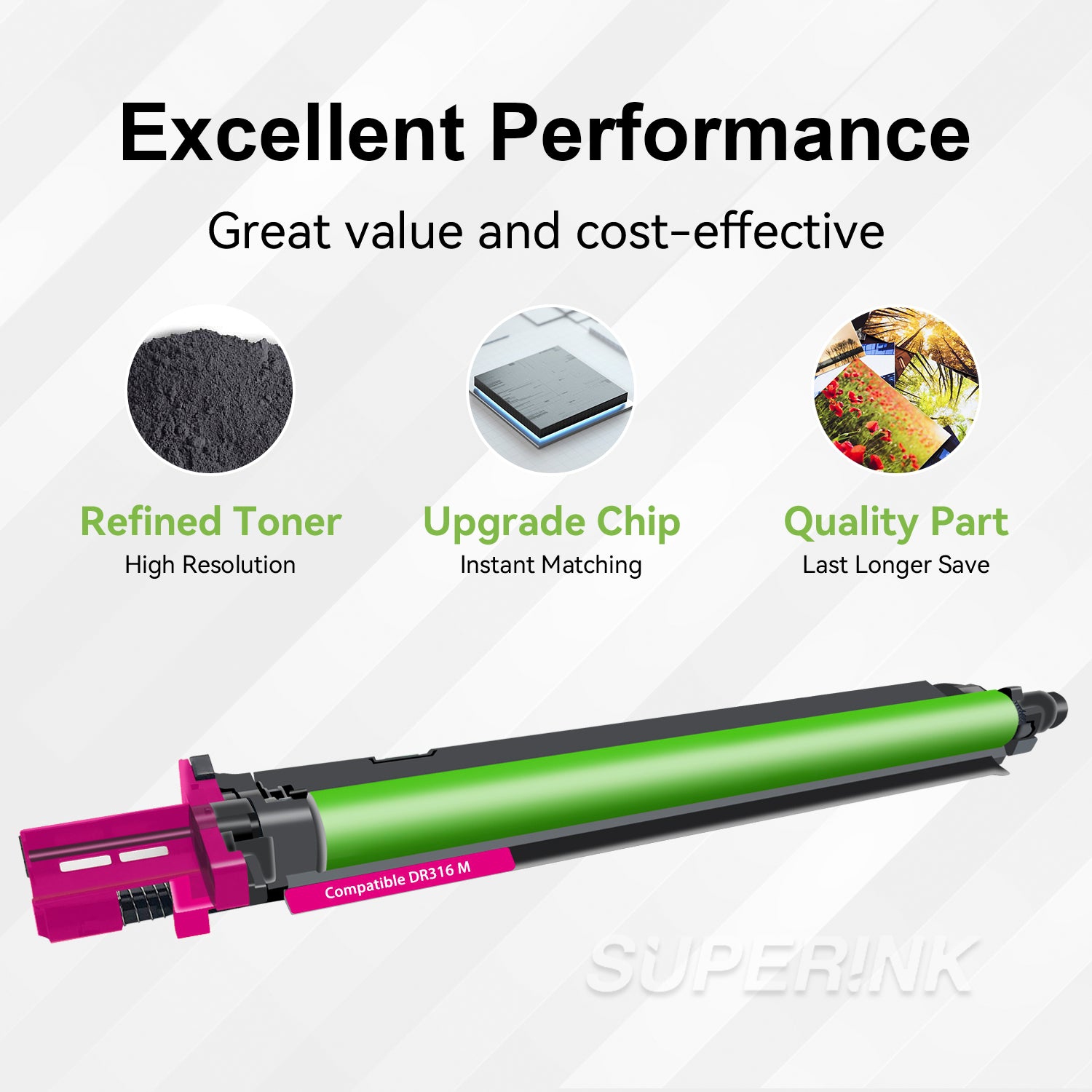 Compatible Konica Minolta AAV70TD DR-316C Magenta Drum Unit By Superink