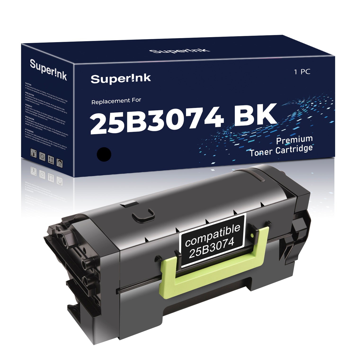 Compatible Lexmark 25B3074 Black Toner Cartridge by Superink