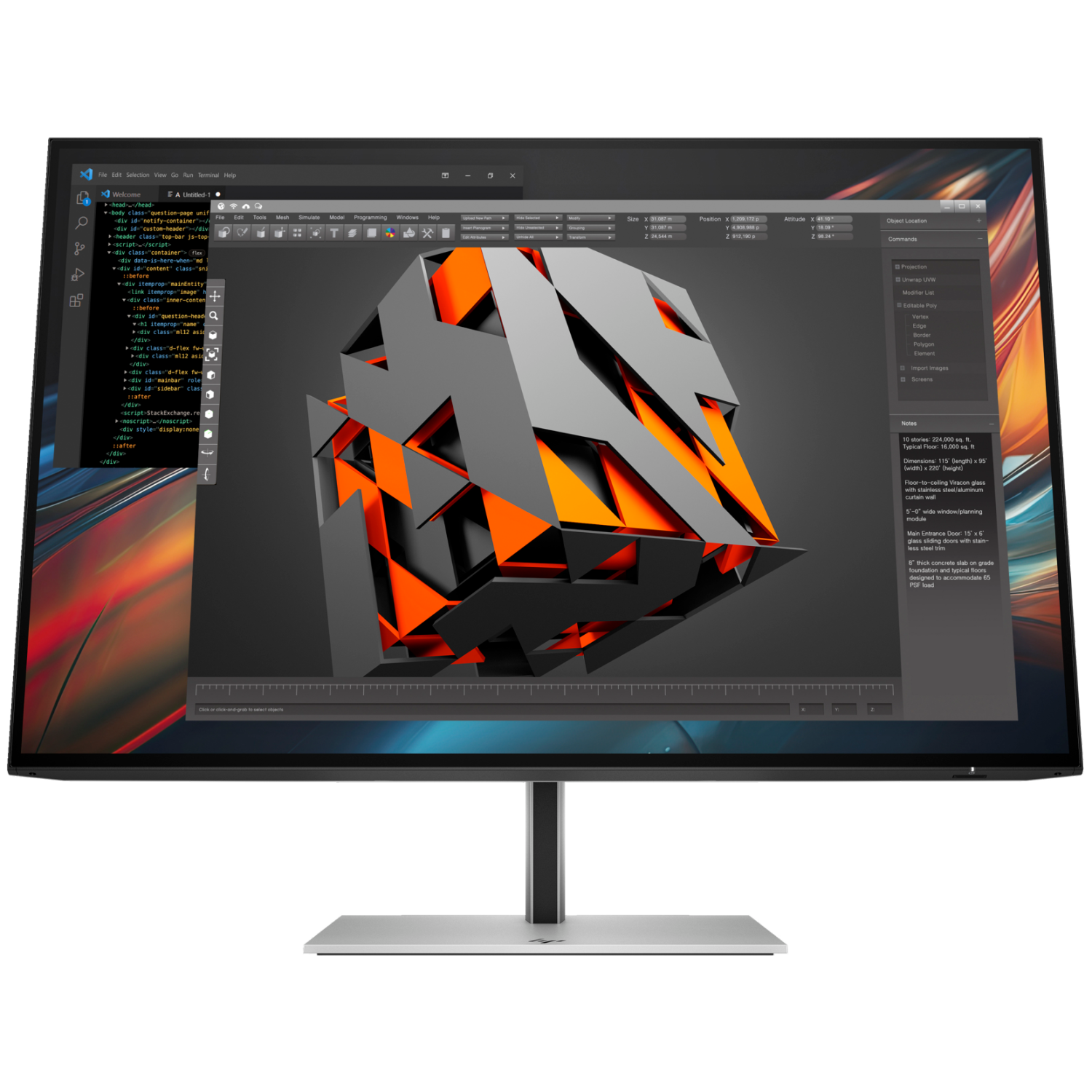 HP Series 7 Pro 724pu 24" FHD+ 100Hz 5ms GTG LCD Monitor - - Black