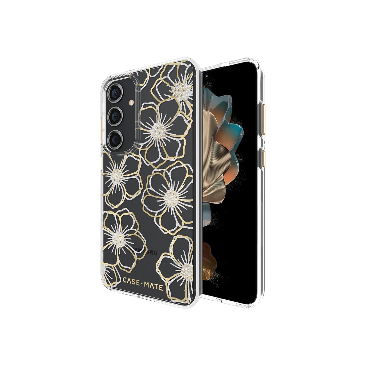 Case-Mate pour Galaxy S24+ de Samsung, transparent/fleur