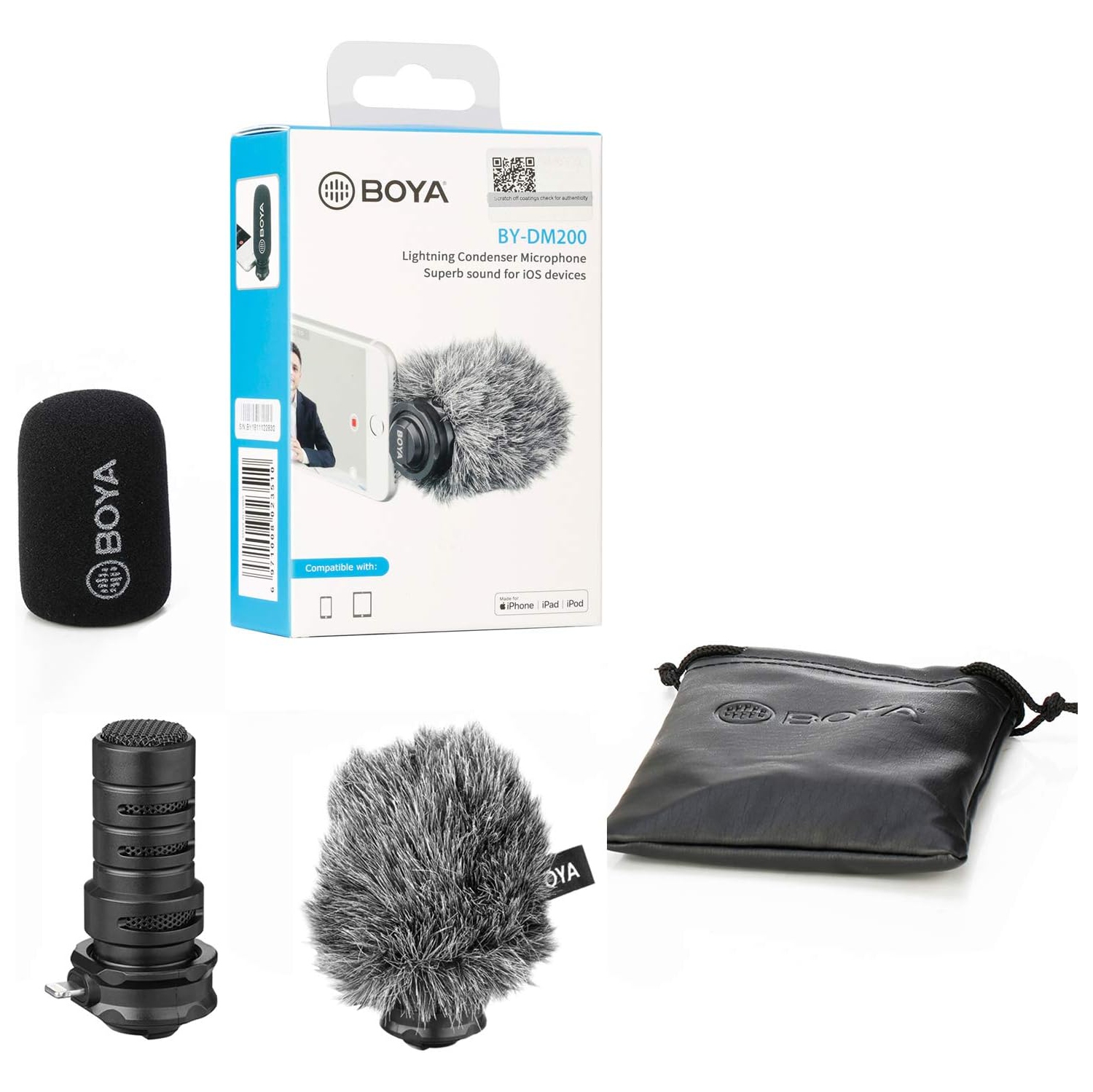 BOYA BY-DM200 Digital Stereo Cardioid Condenser Microphone Certified Superb Sound for iOS
