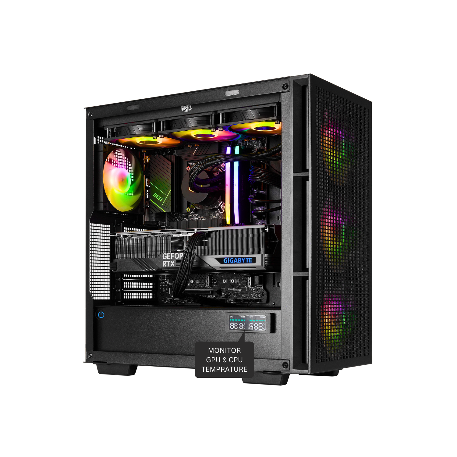 TECHNOID Pro Gaming PC - GeForce RTX 5080 - AMD Ryzen 7 9800X3D - 64GB DDR5 - 2TB SSD - Win 11 PRO - AI Ready - 850w 80 Plus Gold PSU - VR Compatible - Black