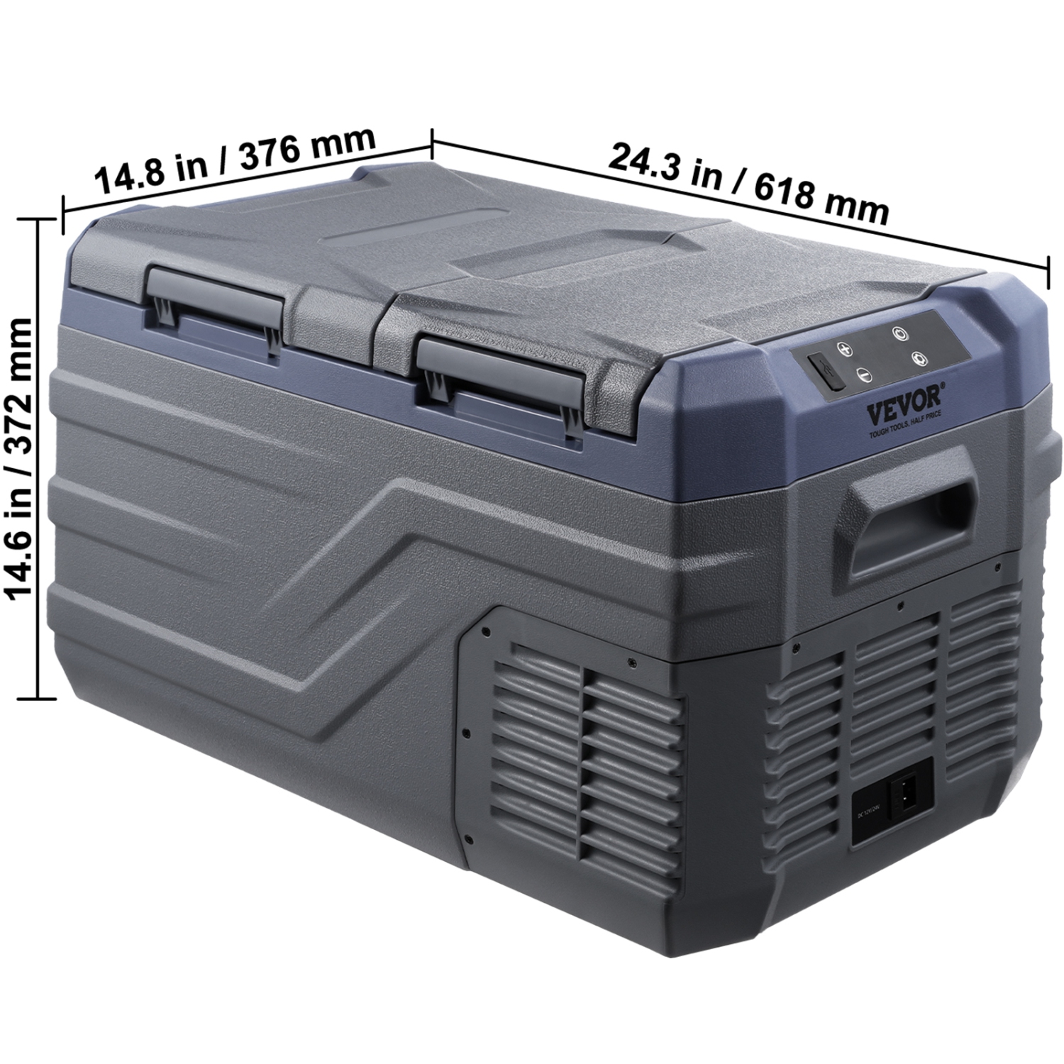 VEVOR Car Refrigerator, 12 Volt Car Refrigerator Fridge, 25 L Dual Zone Portable Freezer, -4℉-68℉ Adjustable Range, 12/24V DC and 100-240V AC