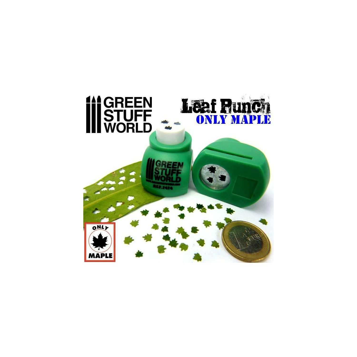Green Stuff – Poinçon à feuilles du monde MOYEN VERT Nouveau
