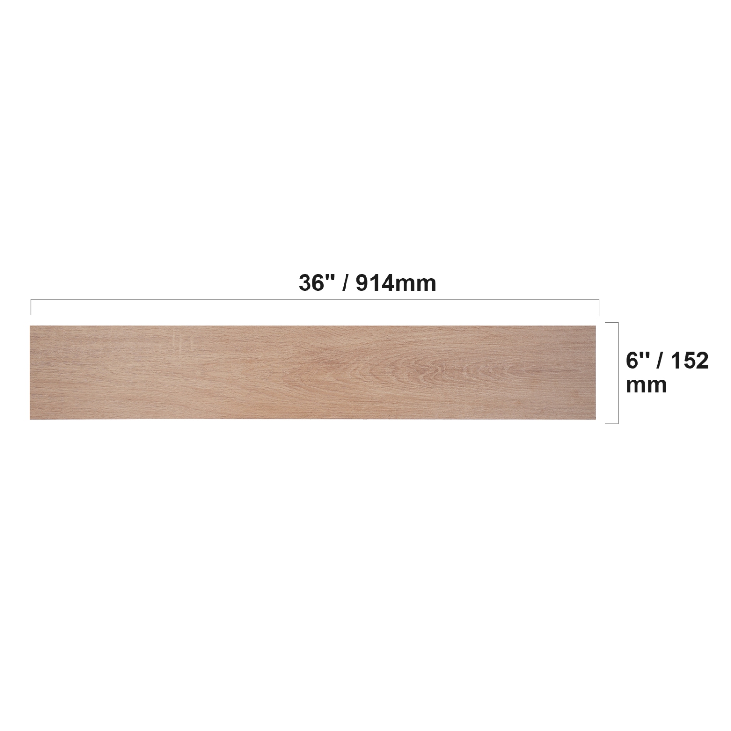 VEVOR 36 Tiles 2.5mm Thick Self Adhesive Vinyl Floor Tiles, 36 x 6 inch Peel & Stick, Natural Wood Grain DIY Flooring