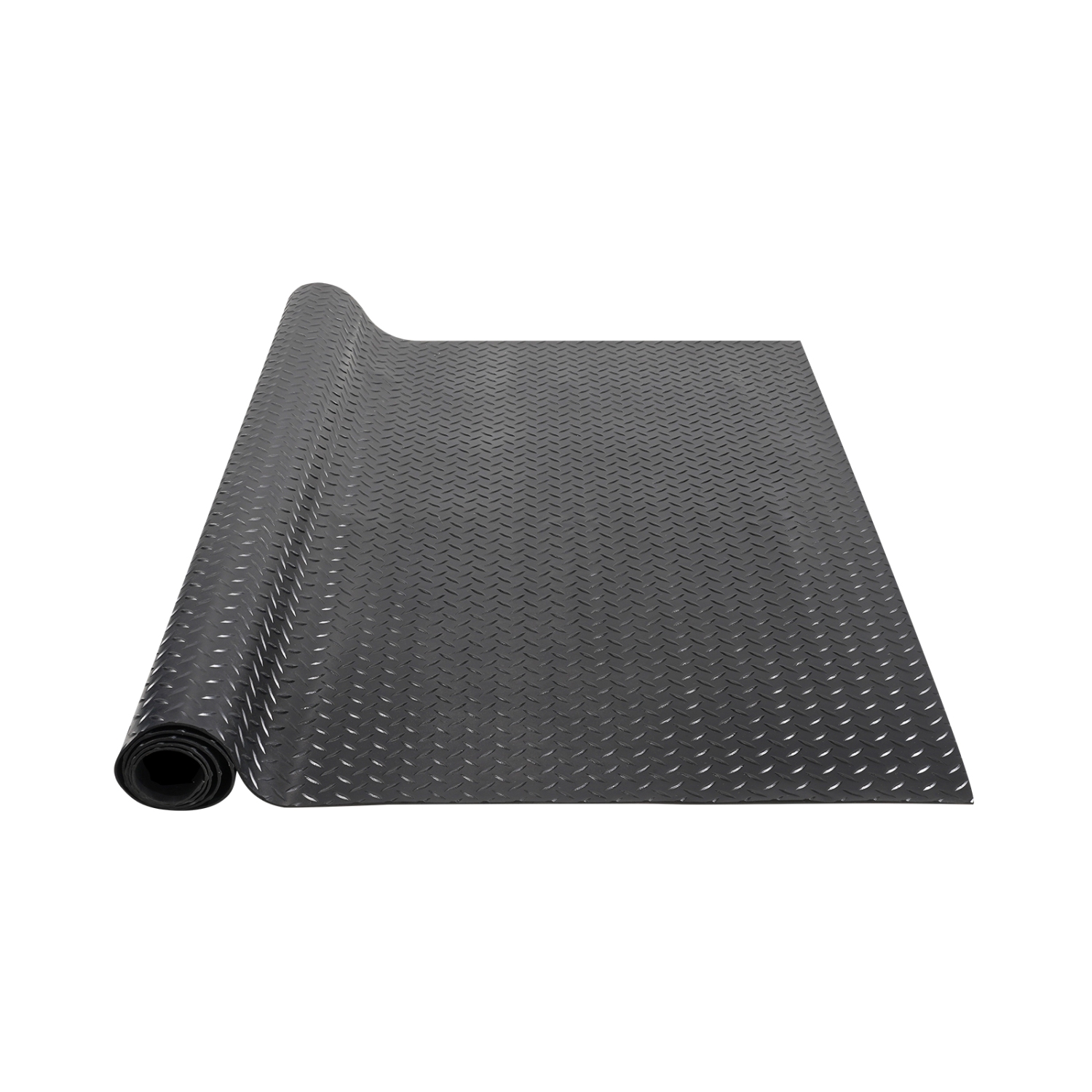 VEVOR Diamond-Plate Rubber Flooring Roll, 3 mm x 4 ft x 6 ft Garage Floor Mat, SBR Rubber Garage Flooring Roll, Easy to Clean, Diamond Plate Rubber