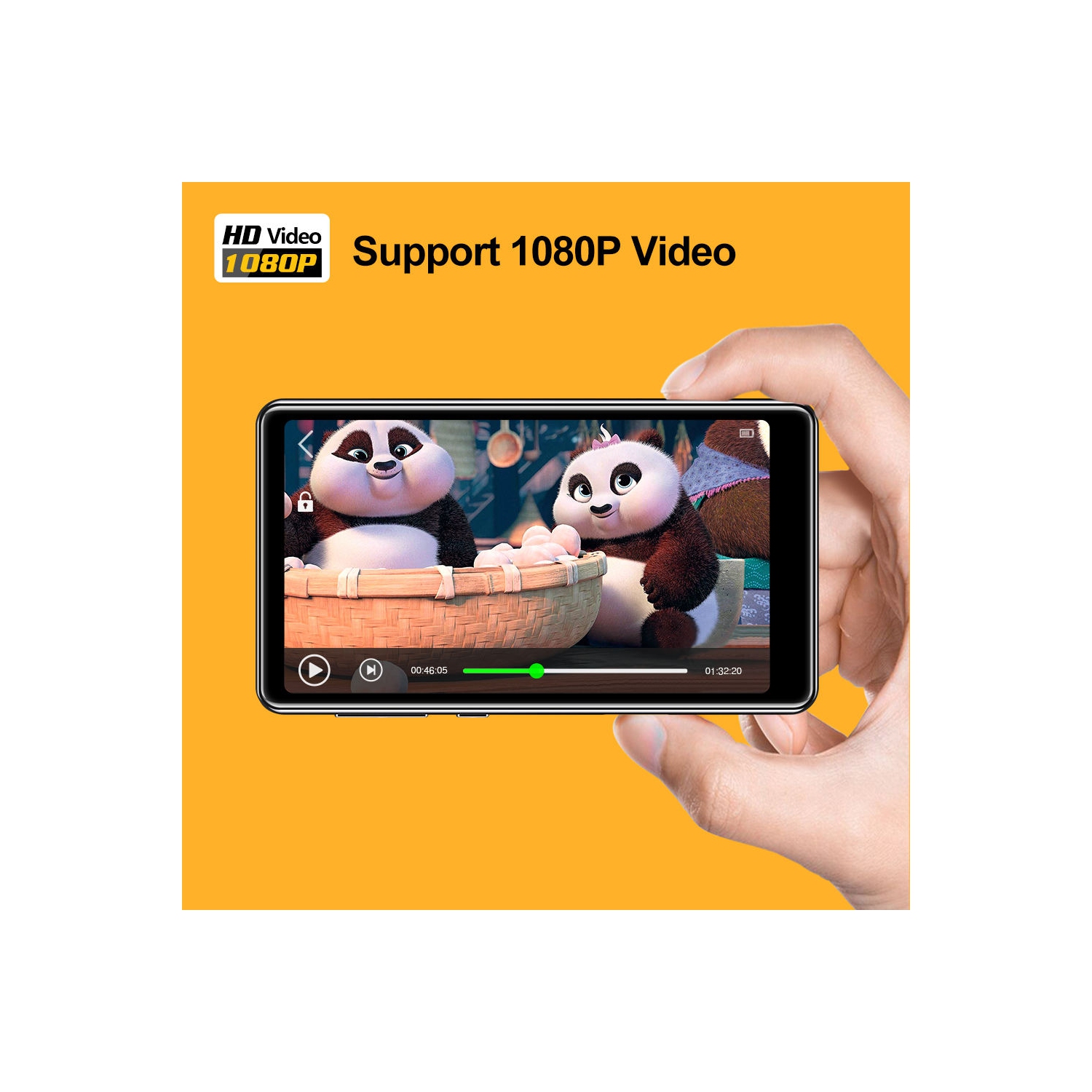 2G+16G Music Player,MP3 & MP4 Player with Bluetooth & WiFi,4" Full Touch Screen Walkman,Portable MP5 Music Player