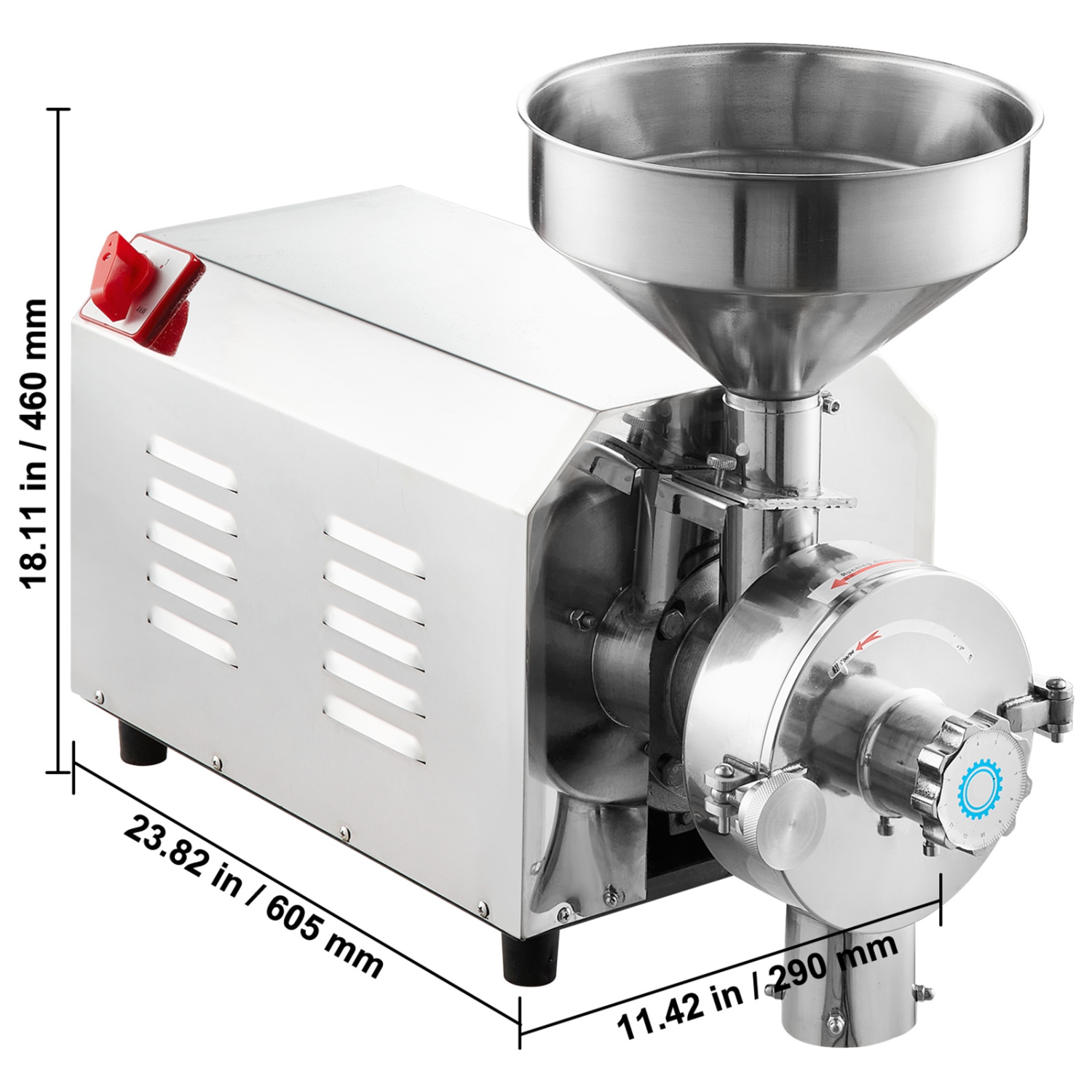 VEVOR Soybean Grinder Commercial Grinding Machine for Spices 2200W Corn Mill Grinder 50 KG/H Stainless Steel Corn Grinder Industrial Flour Milling