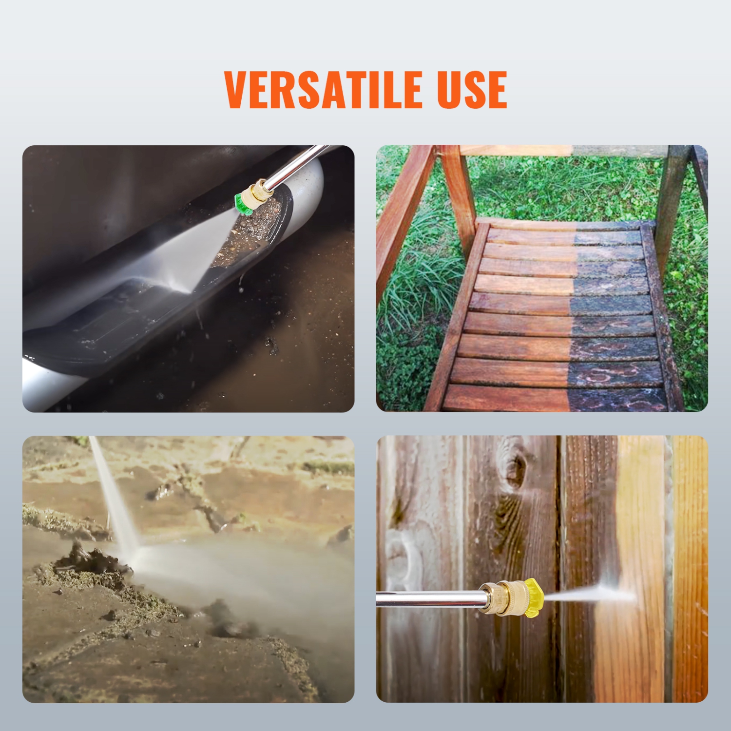 Pulvérisateur à essence VEVOR 3400&nbsp;lb/po² 2,6 gal/min, pulvérisateur à essence avec pompe en aluminium, pistolet pulvérisateur et rallonge, 5