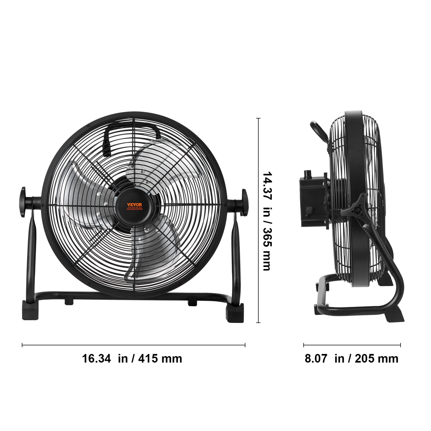 Ventilateur sans fil VEVOR de 12&nbsp;po, ventilateur personnel silencieux portatif, tête pivotante manuelle à 360 degrés, ventilateur sans fil haute