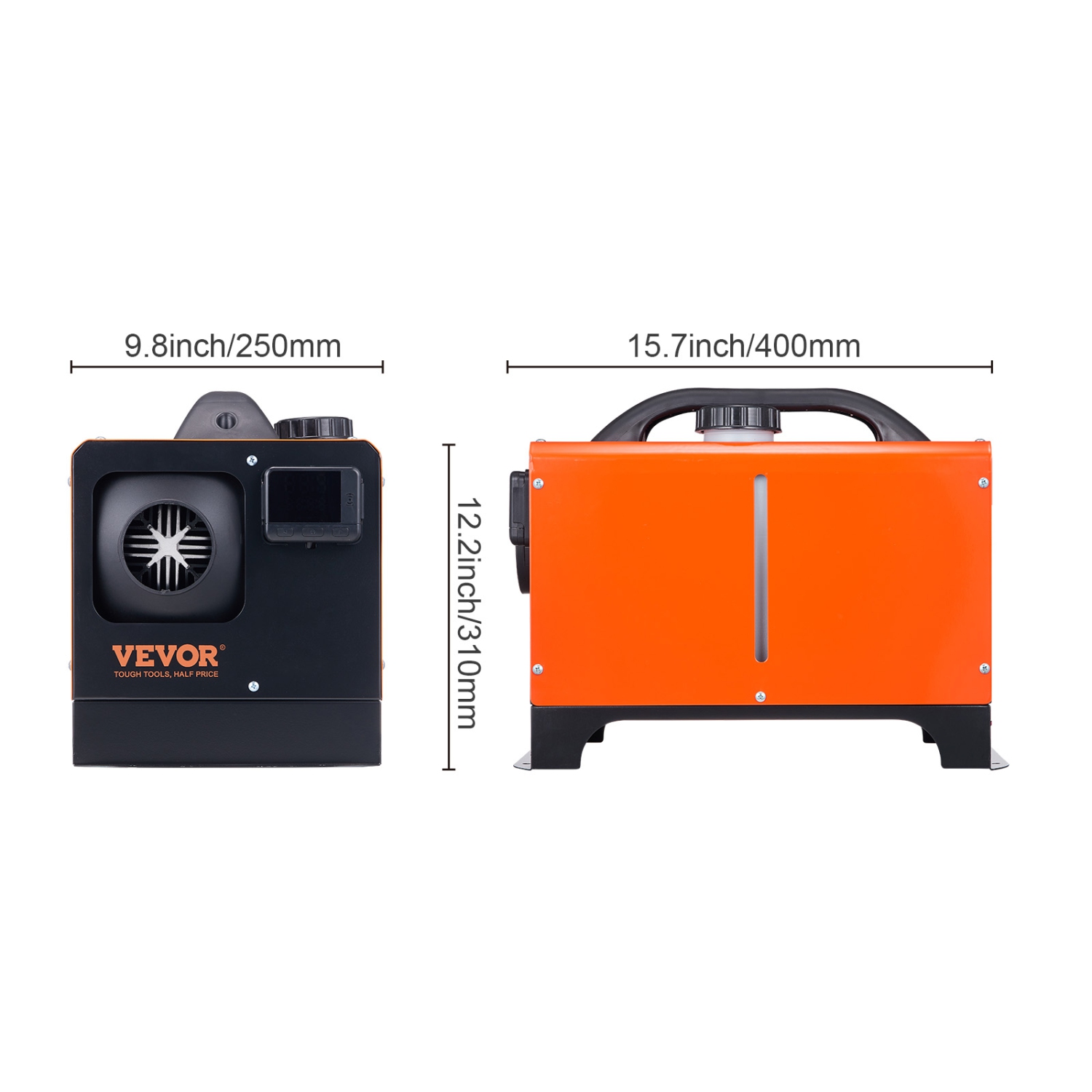 VEVOR 5KW Diesel Air Heater, 12V Portable Automotive Heating Parts, Remote Control, LCD Display