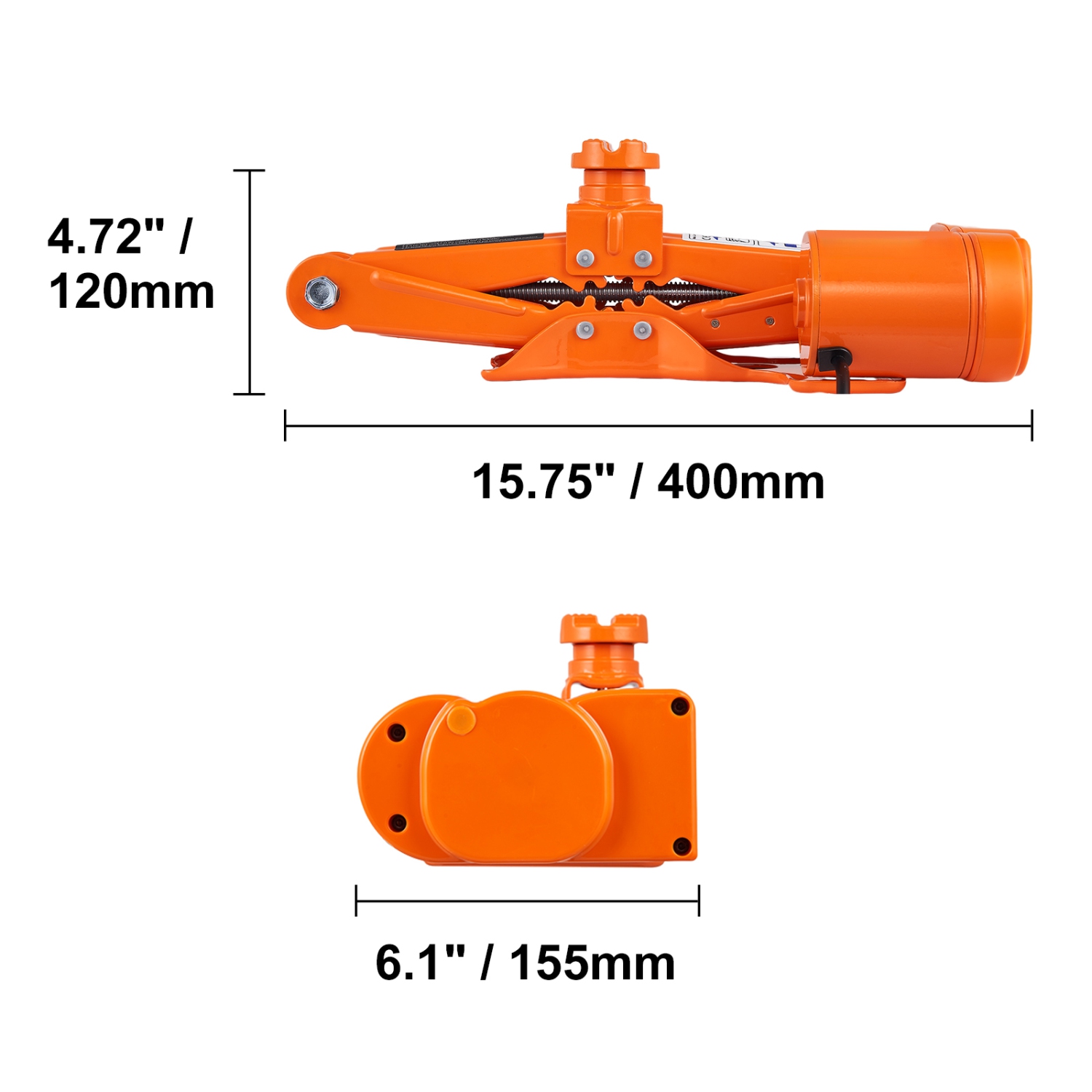 Cric pour voiture électrique VEVOR, capacité de 3 tonnes, cric à ciseaux avec clé électrique, 12&nbsp;V, deux sillets, télécommande, pour berlines,