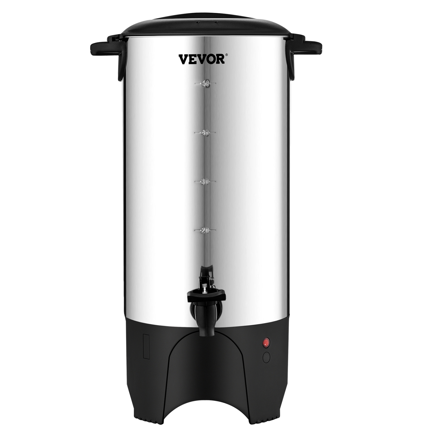 VEVOR Commercial Coffee Urn, 50 Cups Stainless Steel Large Coffee Dispenser, 1000W 110V Electric Coffee Maker Urn For Quick Brewing, Hot Water Urn