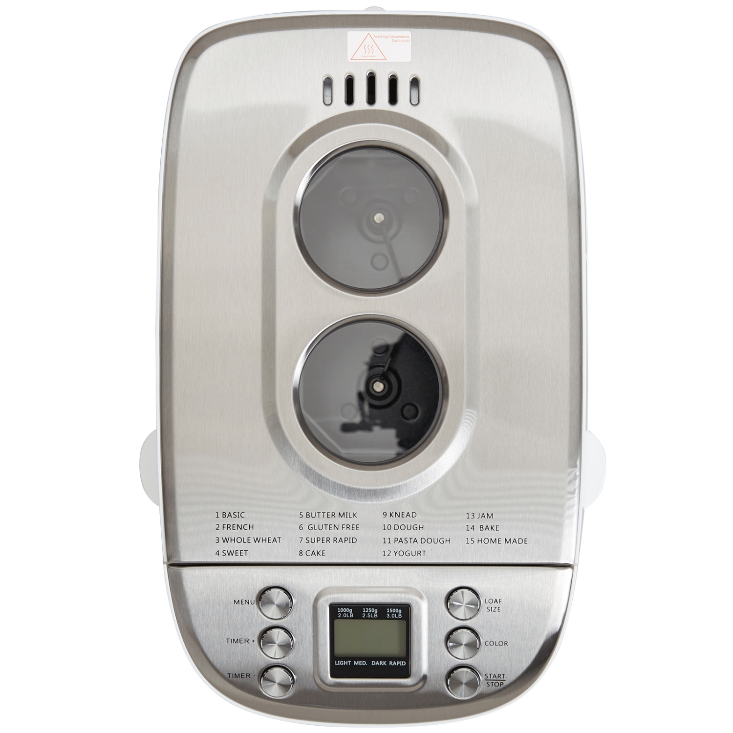 VEVOR Bread Maker, 15-in-1 3LB Dough Machine, Nonstick Ceramic Pan Automatic Breadmaker with Gluten Free Setting, Whole Wheat Bread Making, Digital,