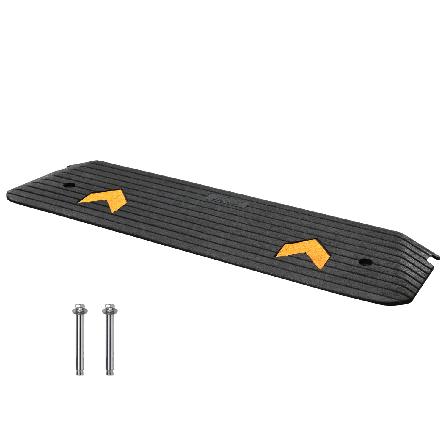 VEVOR 1" Rise Height Rubber Threshold Ramp,Wheelchair Ramp Doorway, Natural Curb Ramp Rated 33069 lbs Load Capacity, Non-Slip Textured Surface for