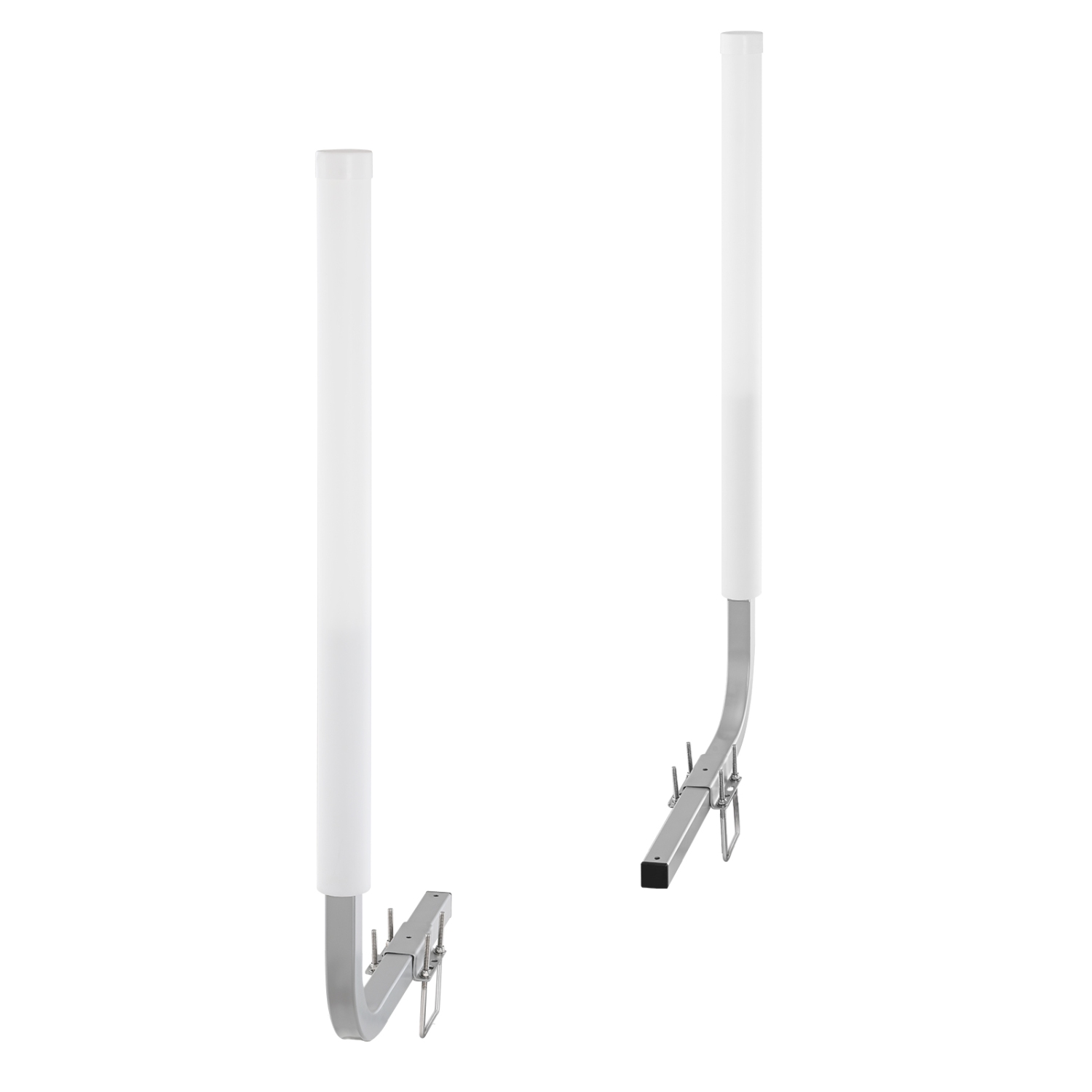 VEVOR Marine Trailer Assistant, 43'' Flexible Height Guide Poles, Pair of Corrosion-Resistant Steel Supports, Equipped with PVC Sleeves