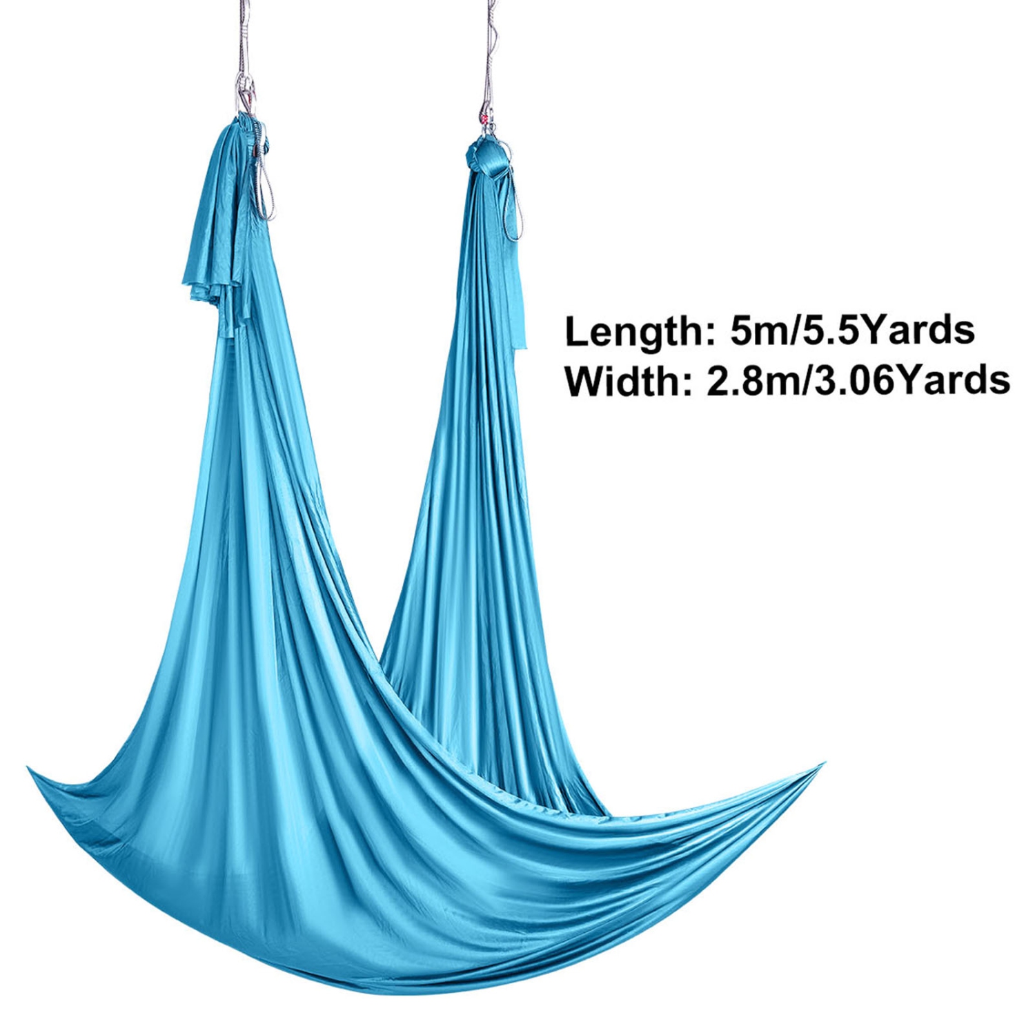 VEVOR 5.5 Yards Yoga Swing Aerial Hammock Nylon Hanging Sling Inversion Blue