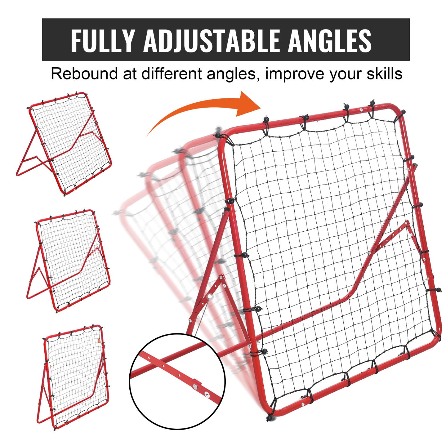 VEVOR Portable Football Training Gifts 39"x39"Soccer Rebounder Net Kick-Back