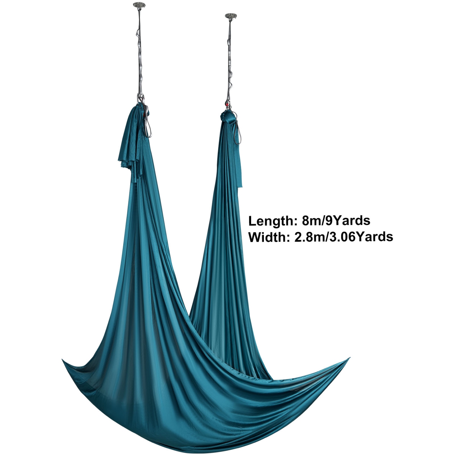 Ensemble de balançoires de yoga 8,7 verges Aerial Silk de VEVOR Hamac Trapeze Inversion vert