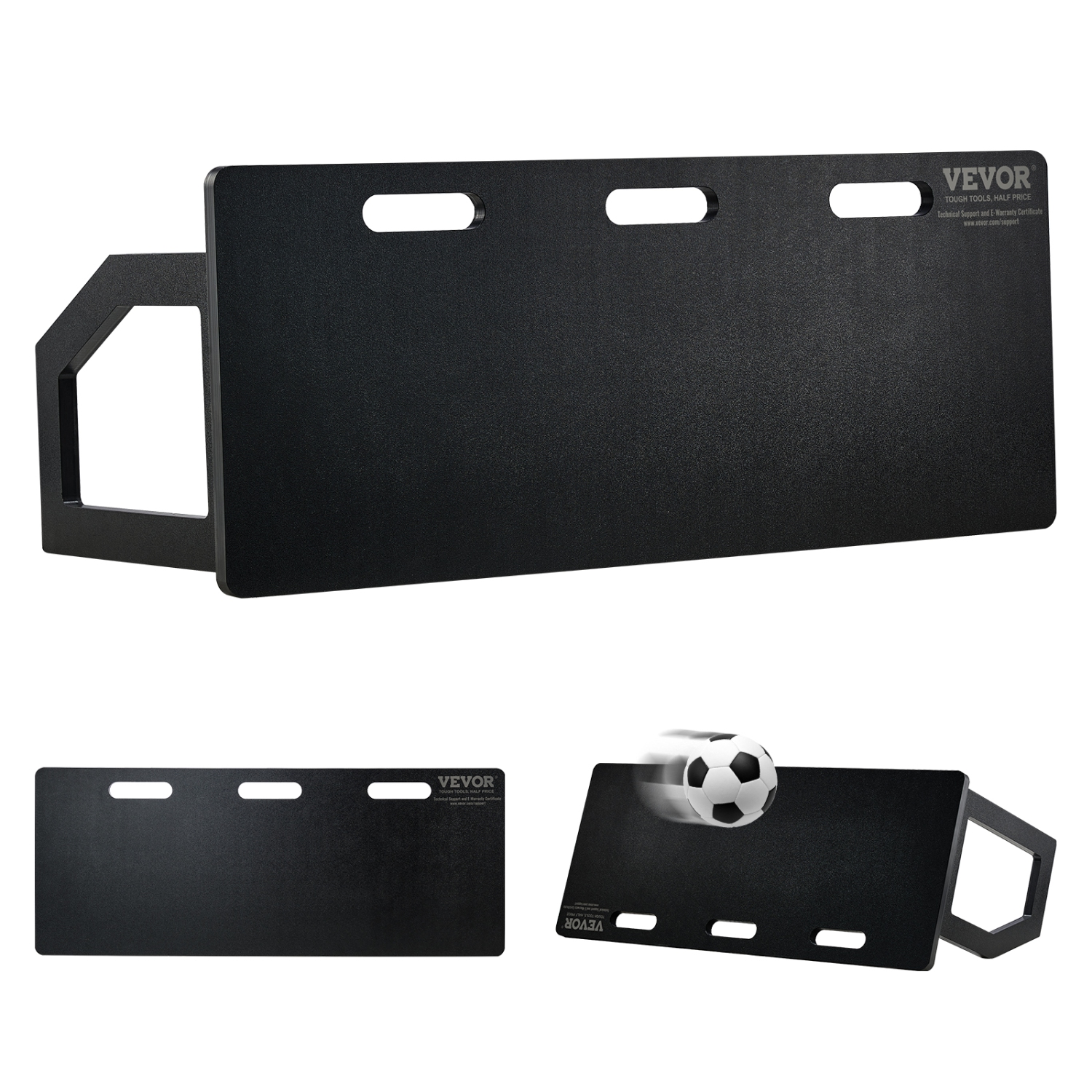 VEVOR Portable Soccer Wall with 2 Angles Rebound, 40" x 16", Black, 23.63 lb