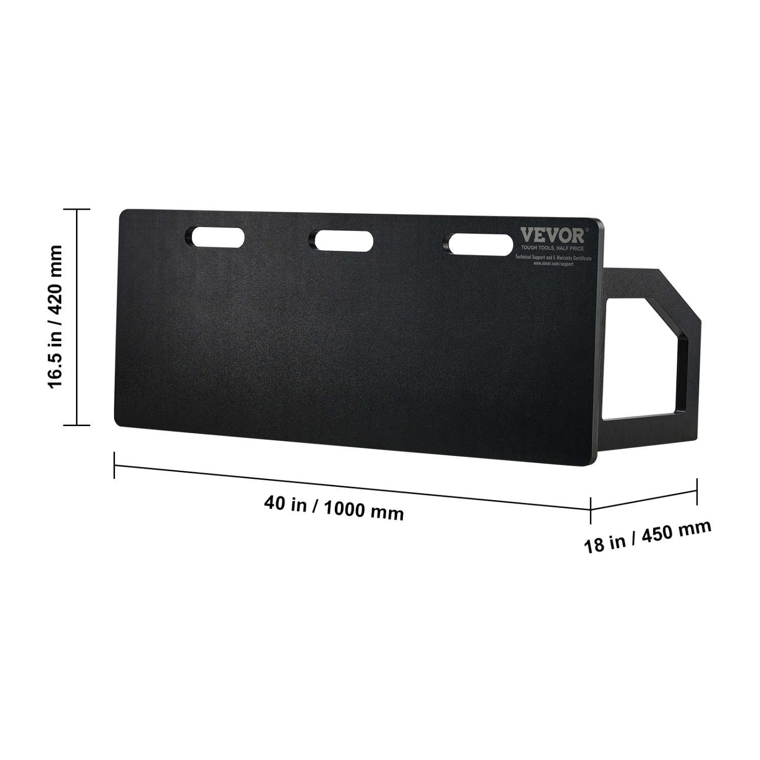 VEVOR Portable Soccer Wall with 2 Angles Rebound, 40" x 16", Black, 23.63 lb