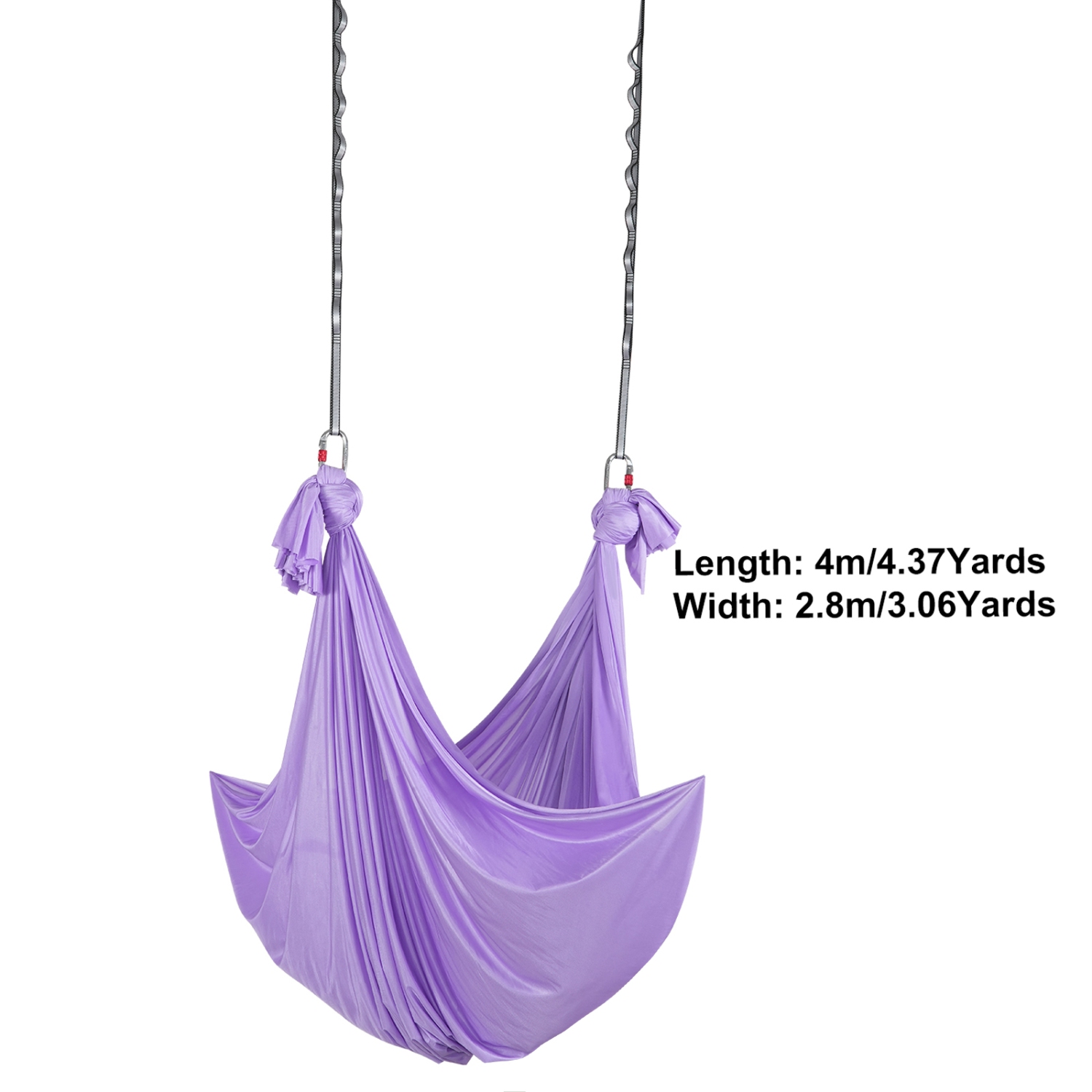 Hamac aérien pour balançoires de yoga de VEVOR - Bandoulière suspendue en nylon de 4,4 verges pour inversions - Violet