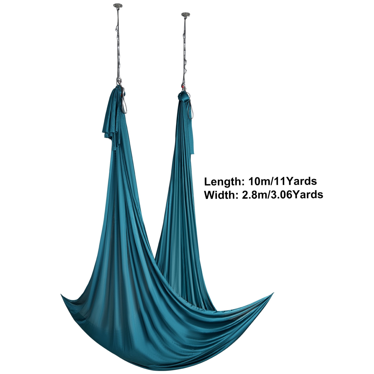 Ensemble de balançoires de yoga 11 verges Aerial Silk de VEVOR Hamac Trapeze Inversion vert