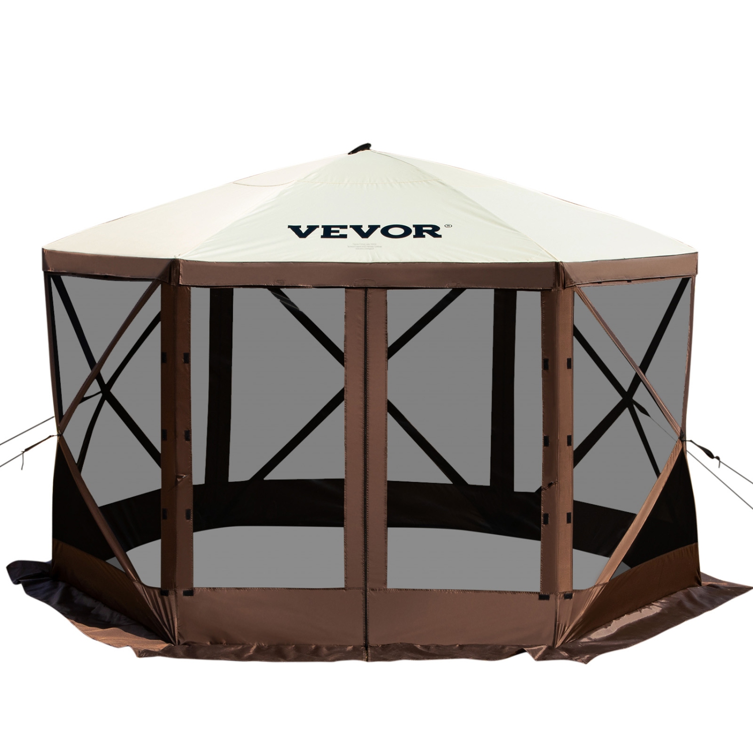 Tente à moustiquaire pour abri de jardin VEVOR, 12 x 12&nbsp;pi, tente à 6 côtés escamotable avec fenêtres en filet, sac de transport portatif,