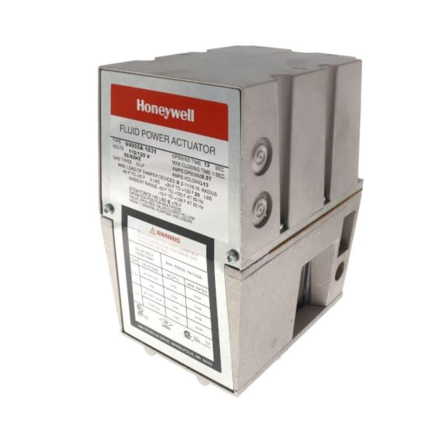 Honeywell V4055A1031 Fluid Power Gas Valve Actuator, On-Off, 120 VAC, 60 Hz